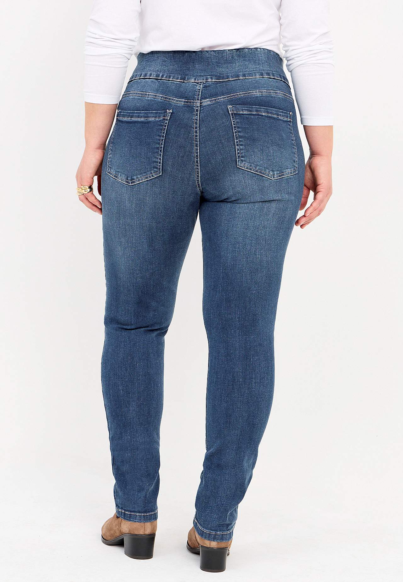 Elastisk jegging med høj elastisk talje