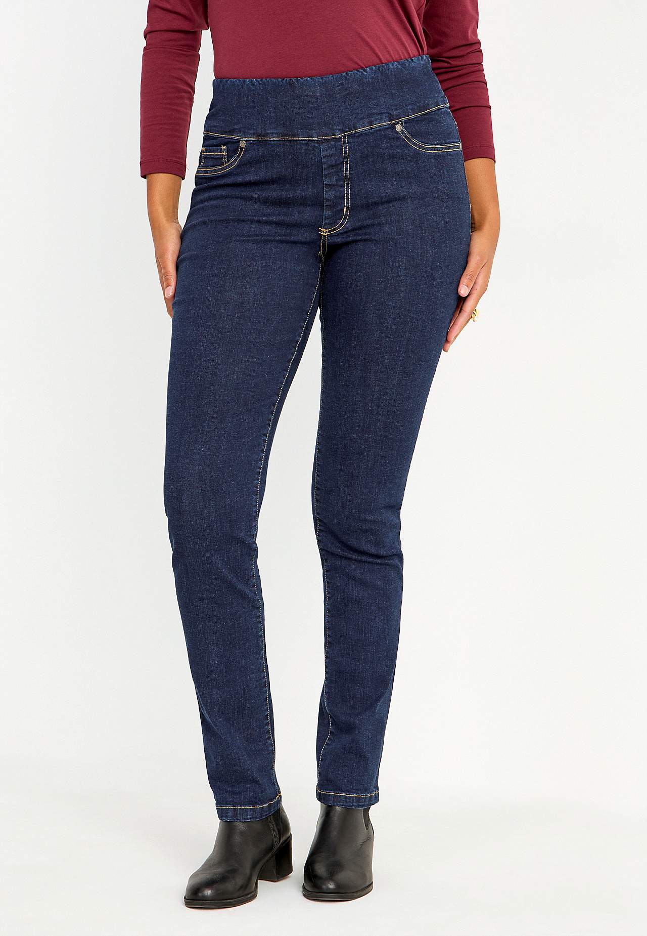 Elastisk jegging med høj elastisk talje