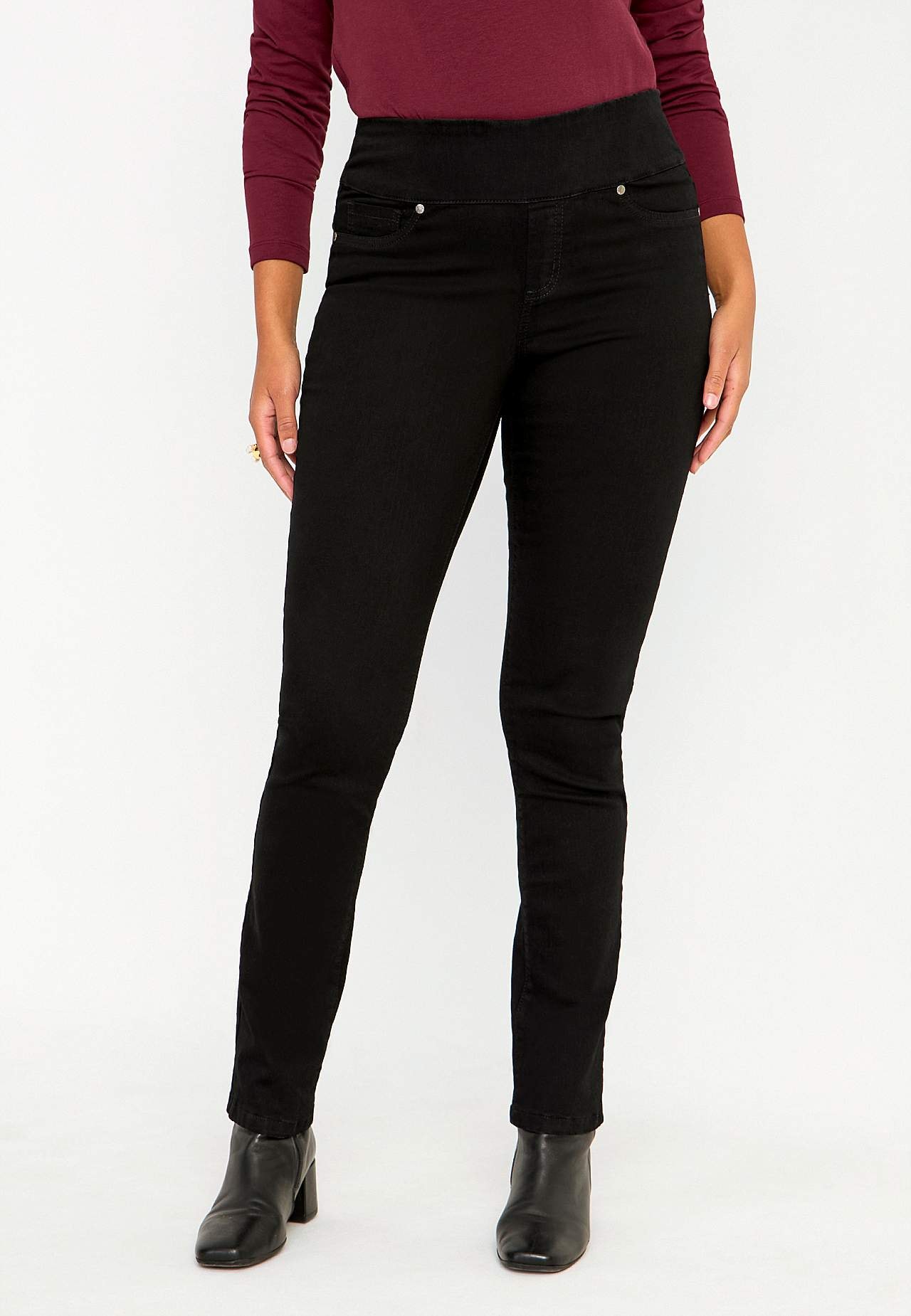 Elastisk jegging med høj elastisk talje