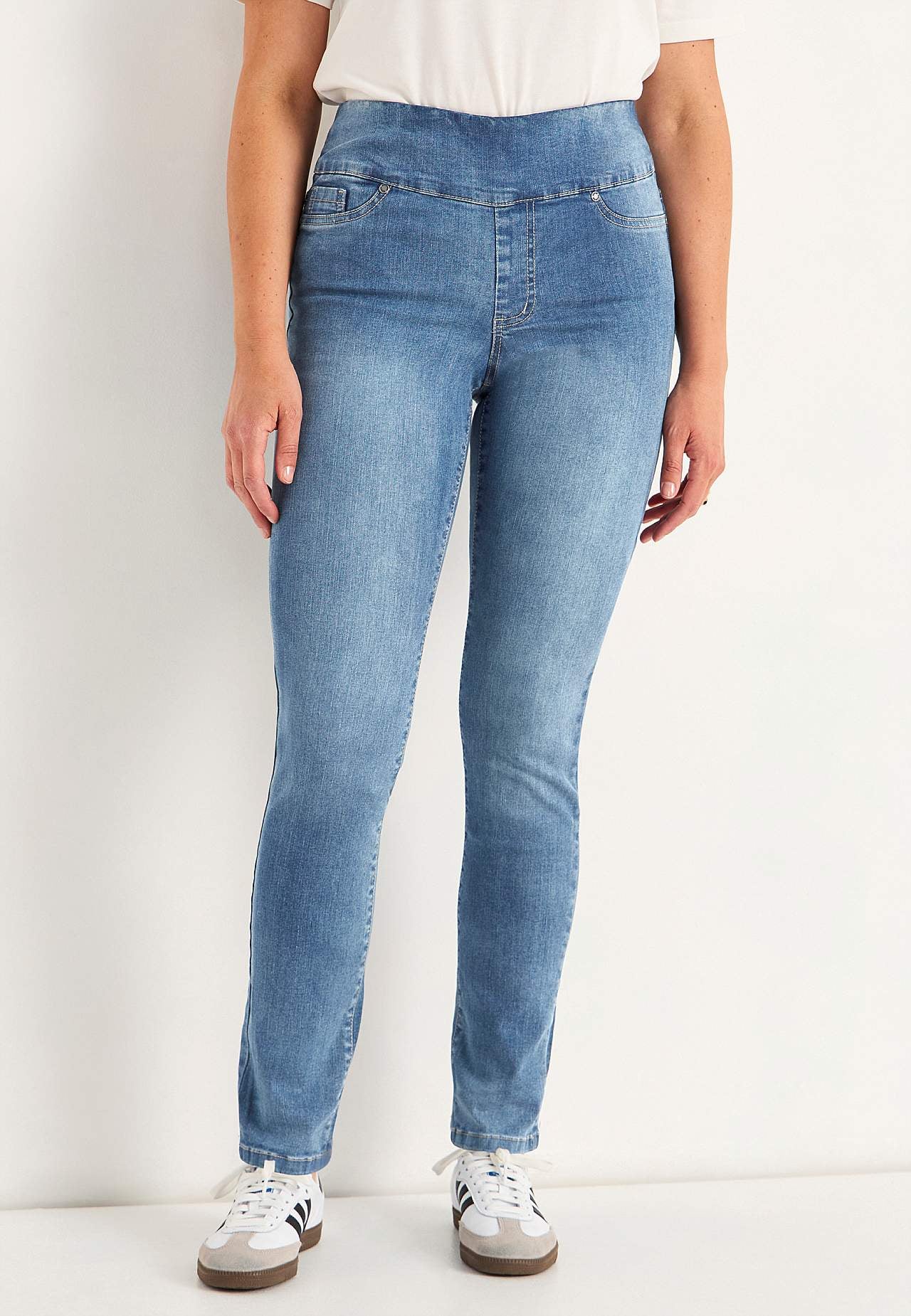 Elastisk jegging med høj elastisk talje Elin