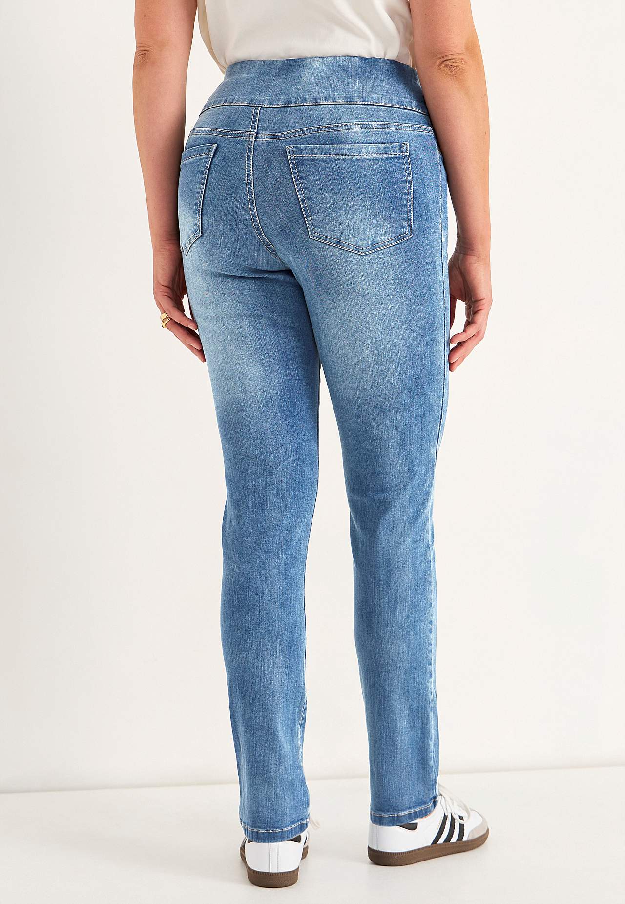 Elastisk jegging med høj elastisk talje Elin