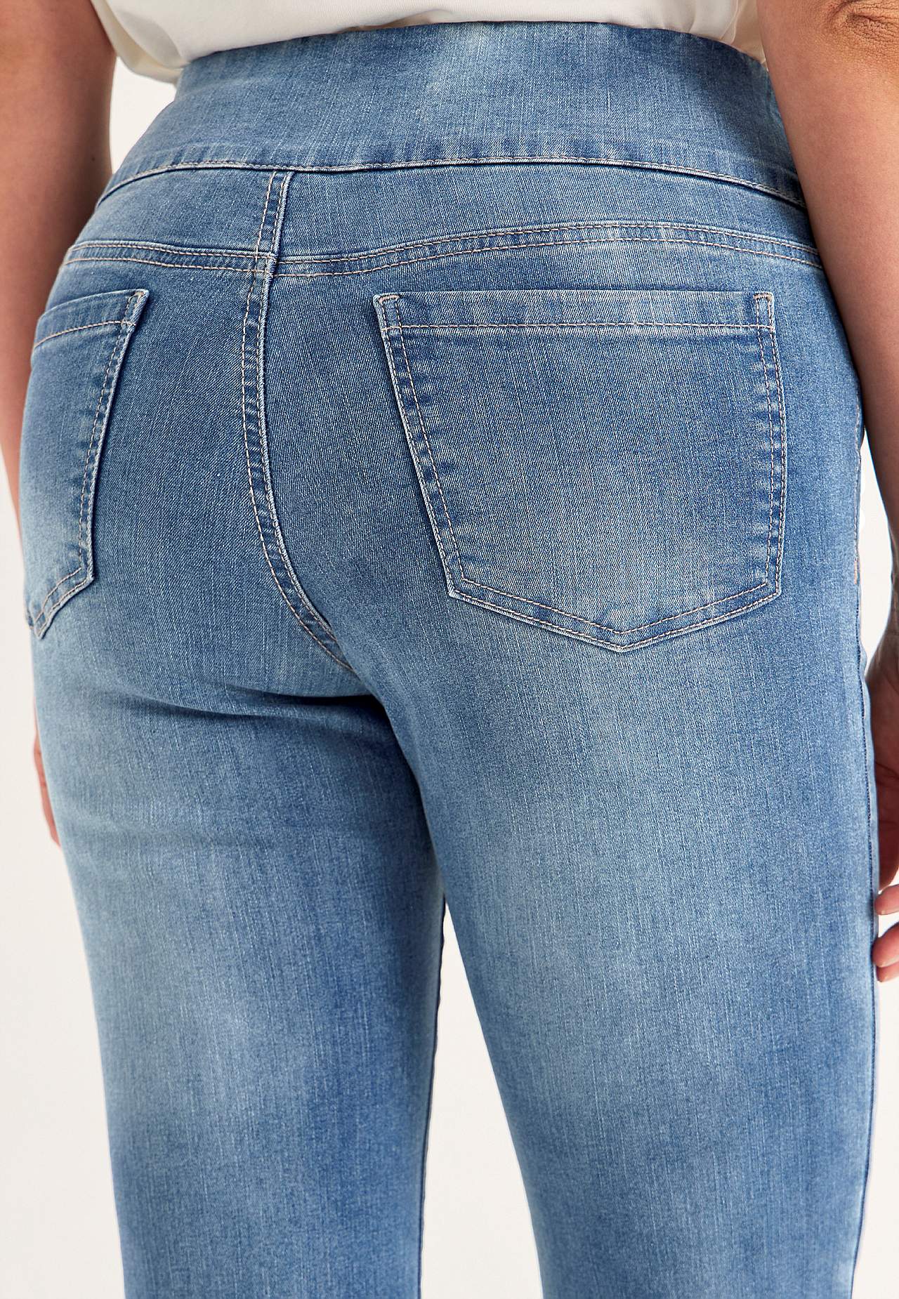 Elastisk jegging med høj elastisk talje Elin