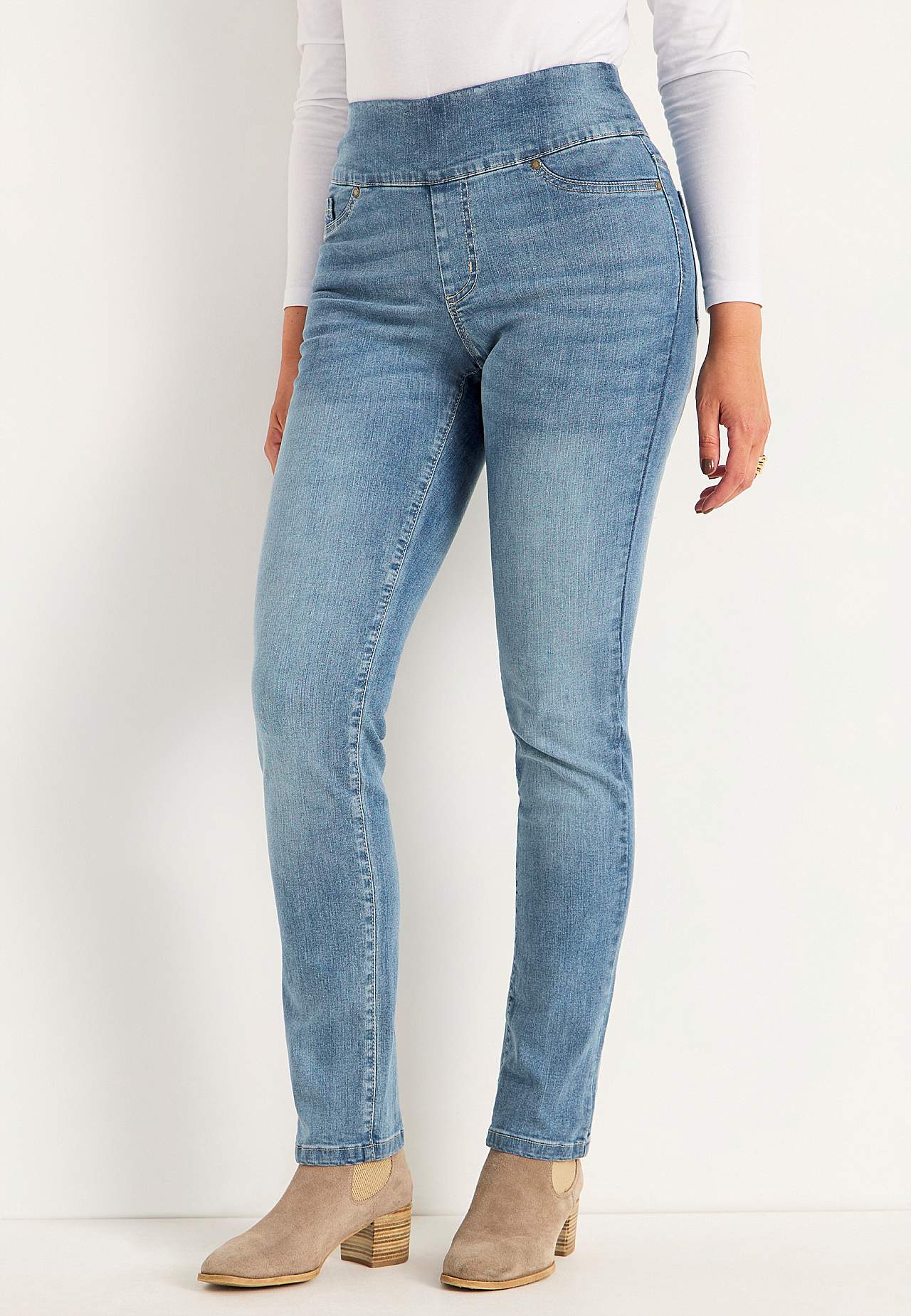 Elastisk jegging med høj elastisk talje
