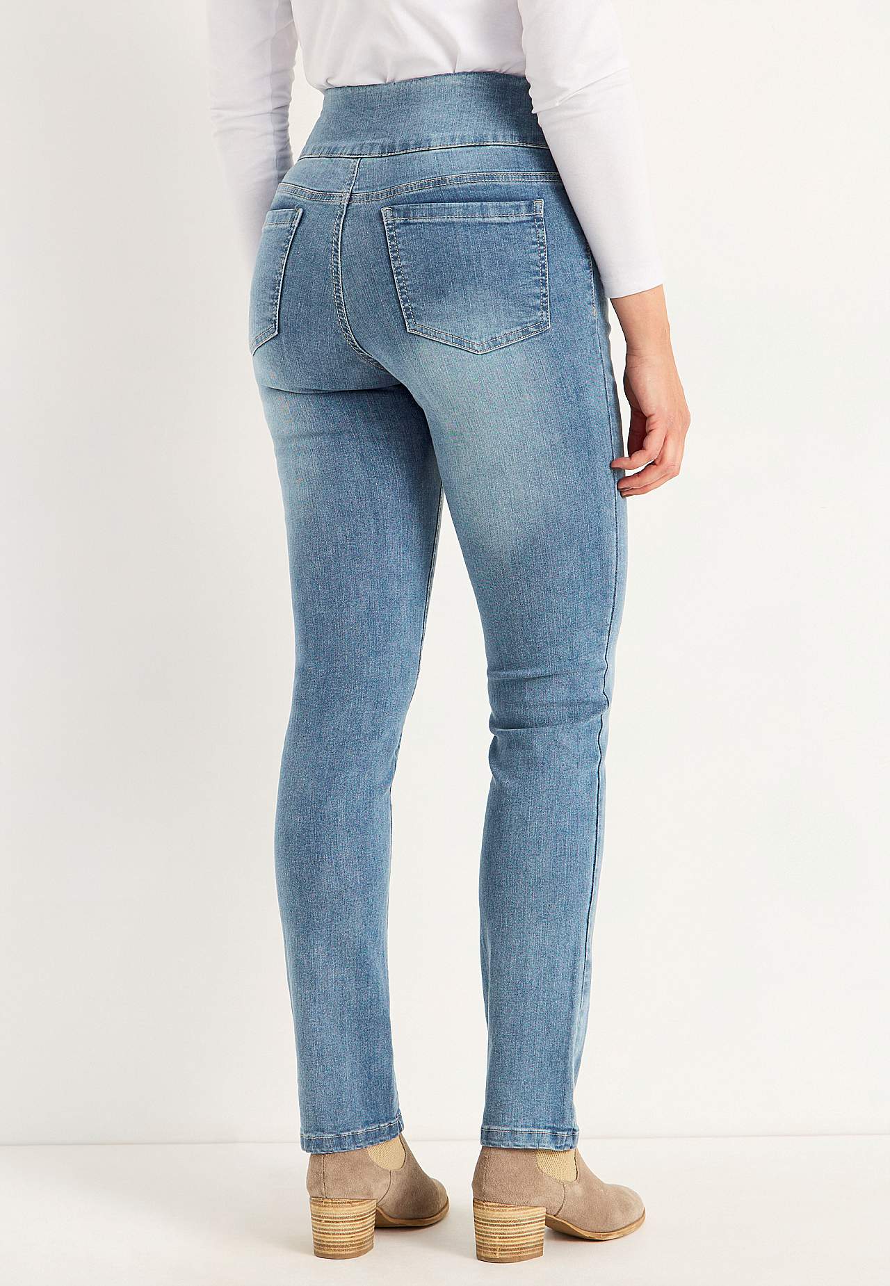 Elastisk jegging med høj elastisk talje