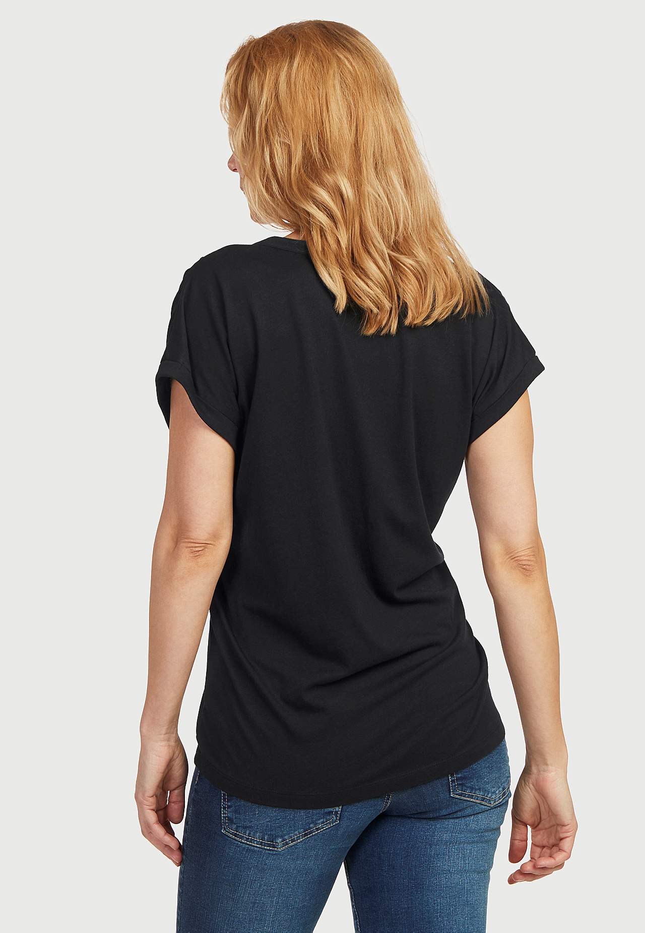 Jerseytop med metalknapper