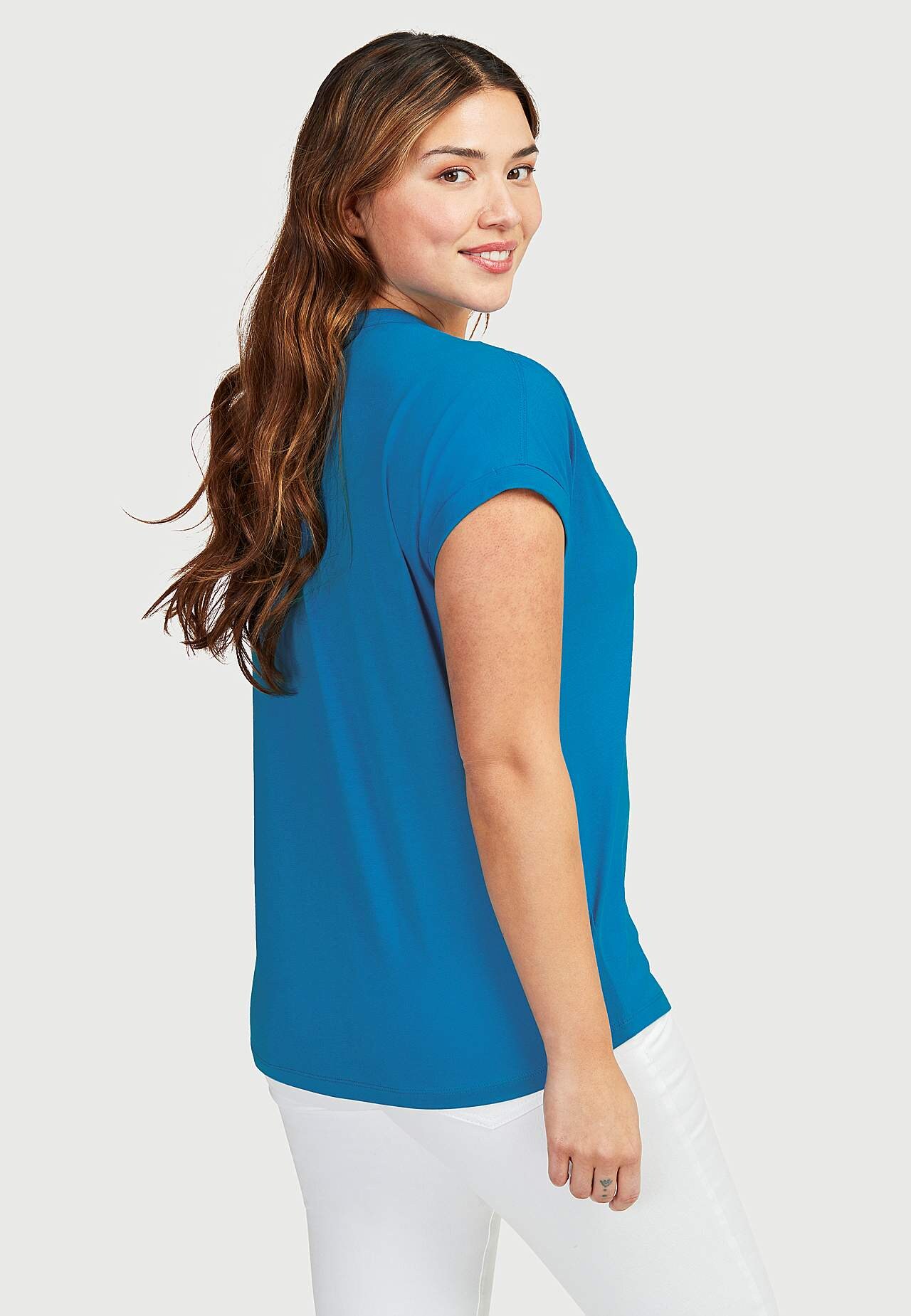 Jerseytop med metalknapper