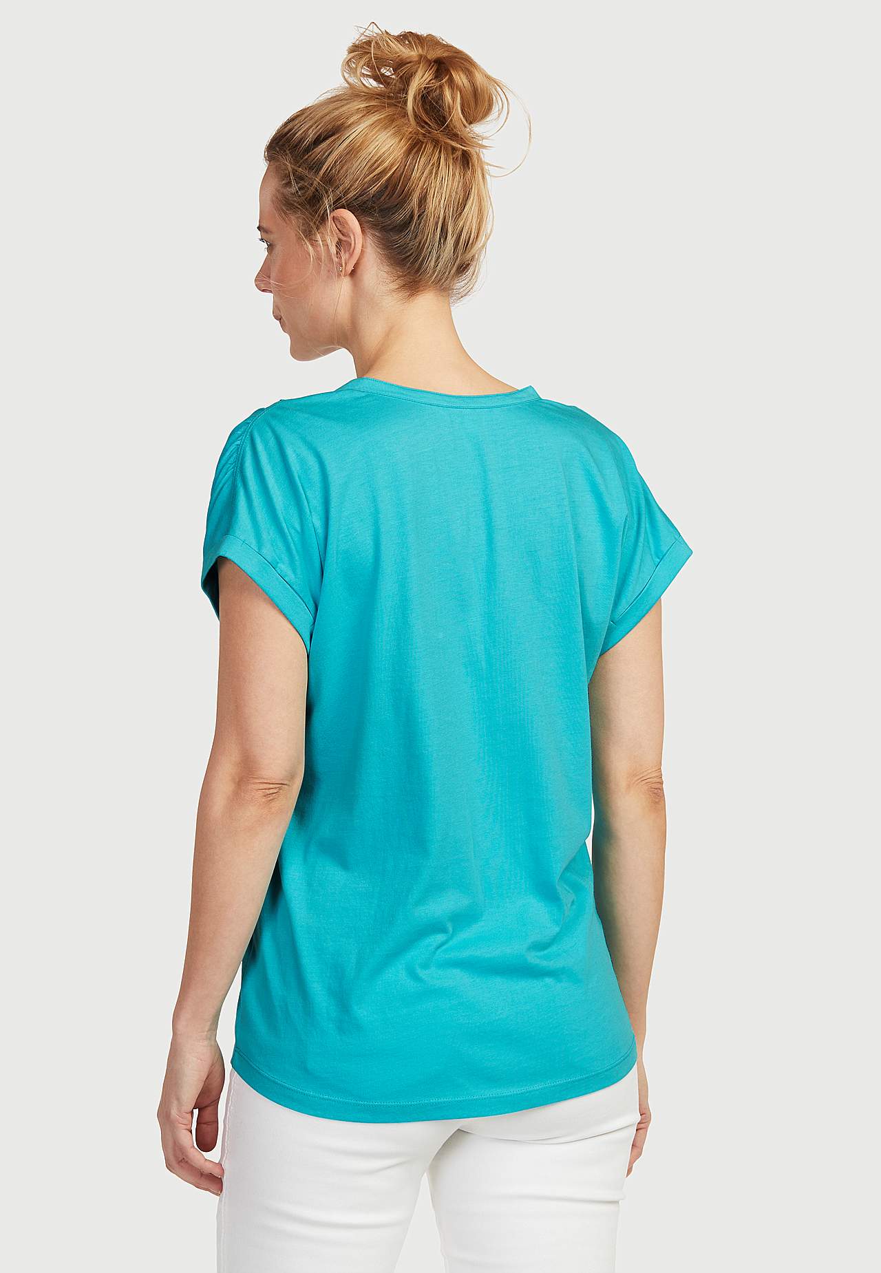 Jerseytop med metalknapper