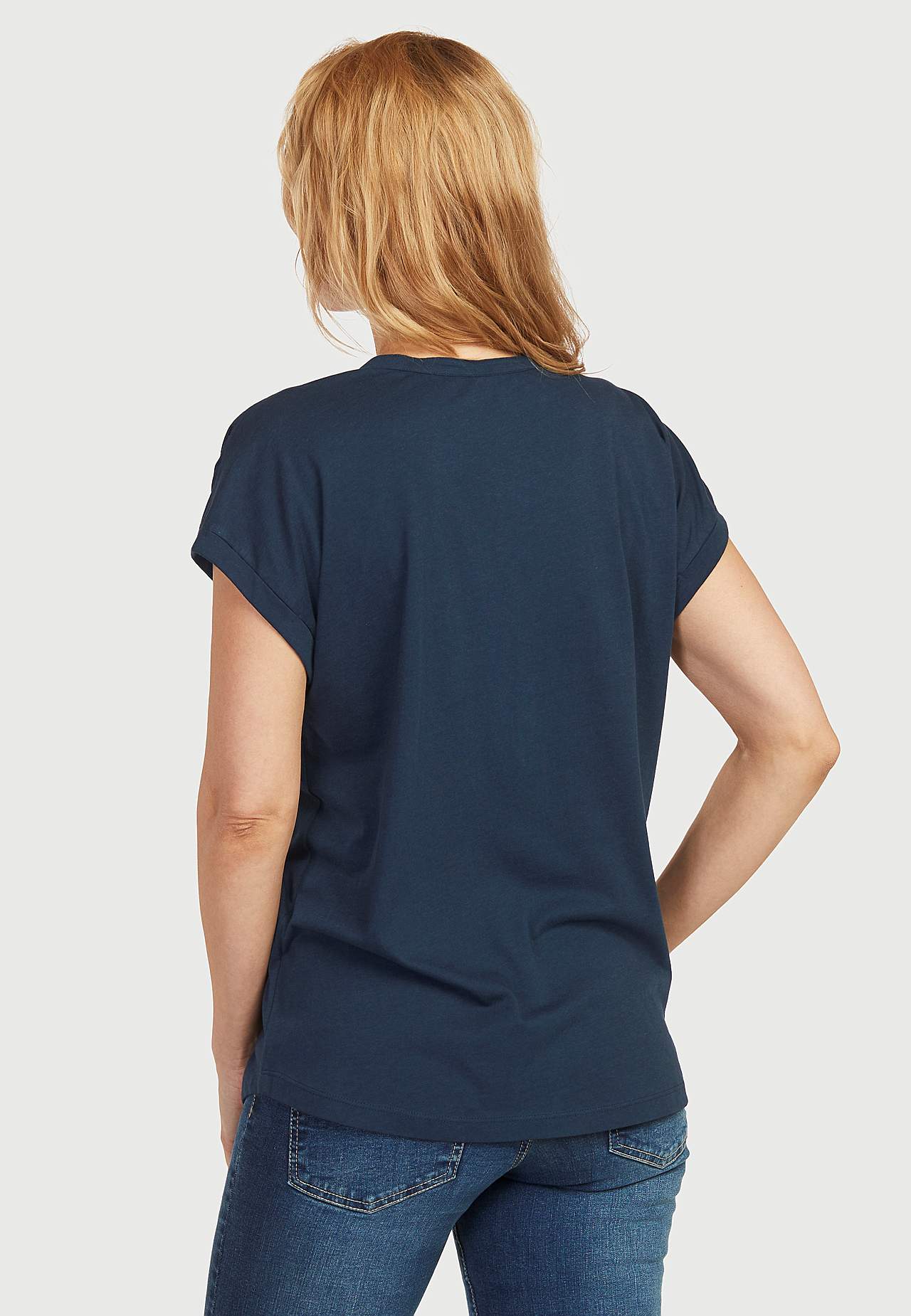 Jerseytop med metalknapper