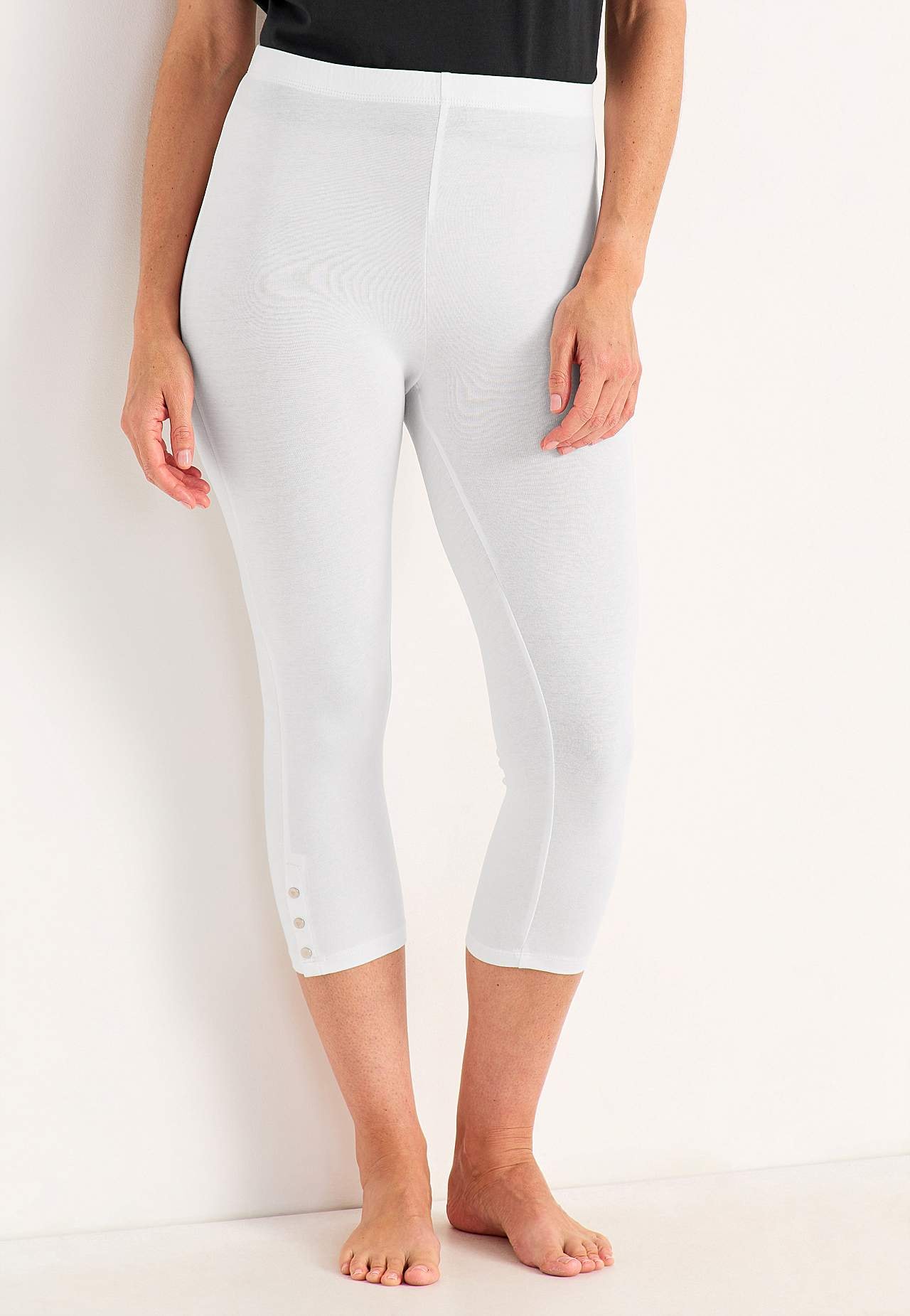 Capri leggings med dejlige knapdetaljer Milly 2-pack