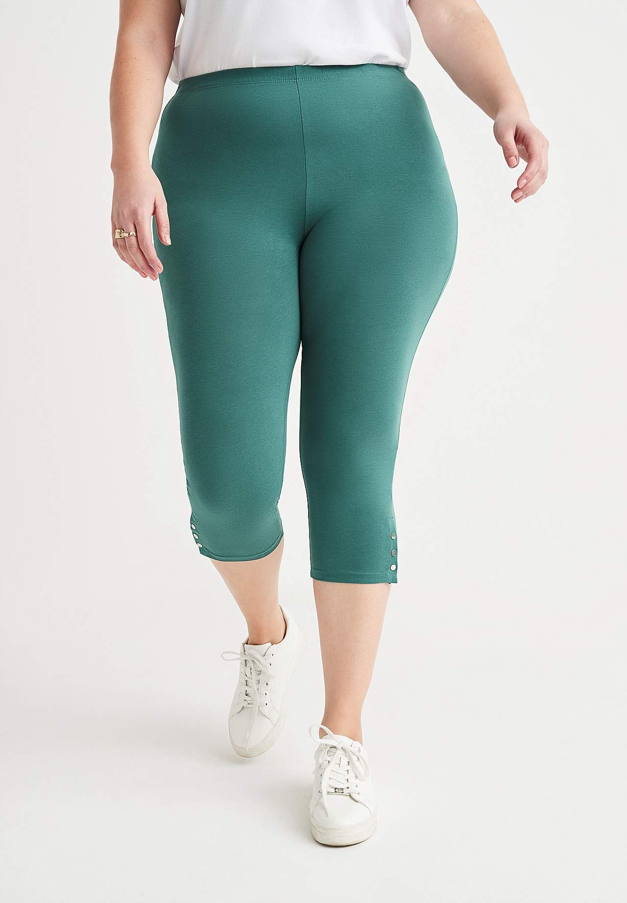 Capri leggings med dejlige knapdetaljer Milly 2-pack