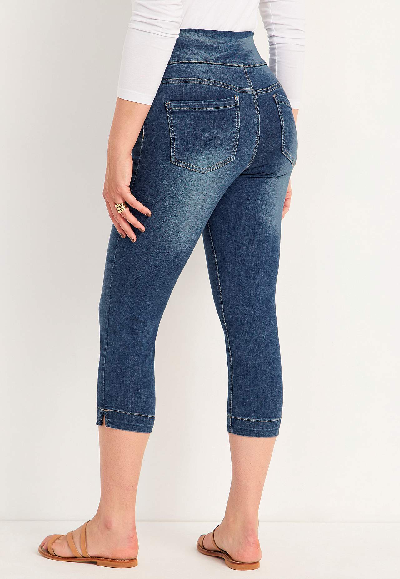 Superkomfortable caprijeggings i denim Elin