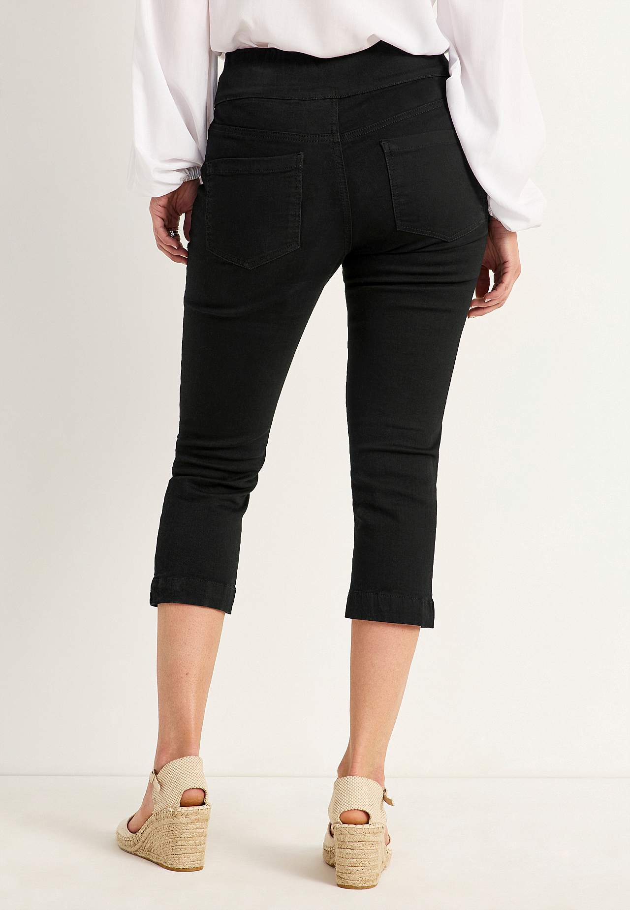 Superkomfortable caprijeggings i denim Elin