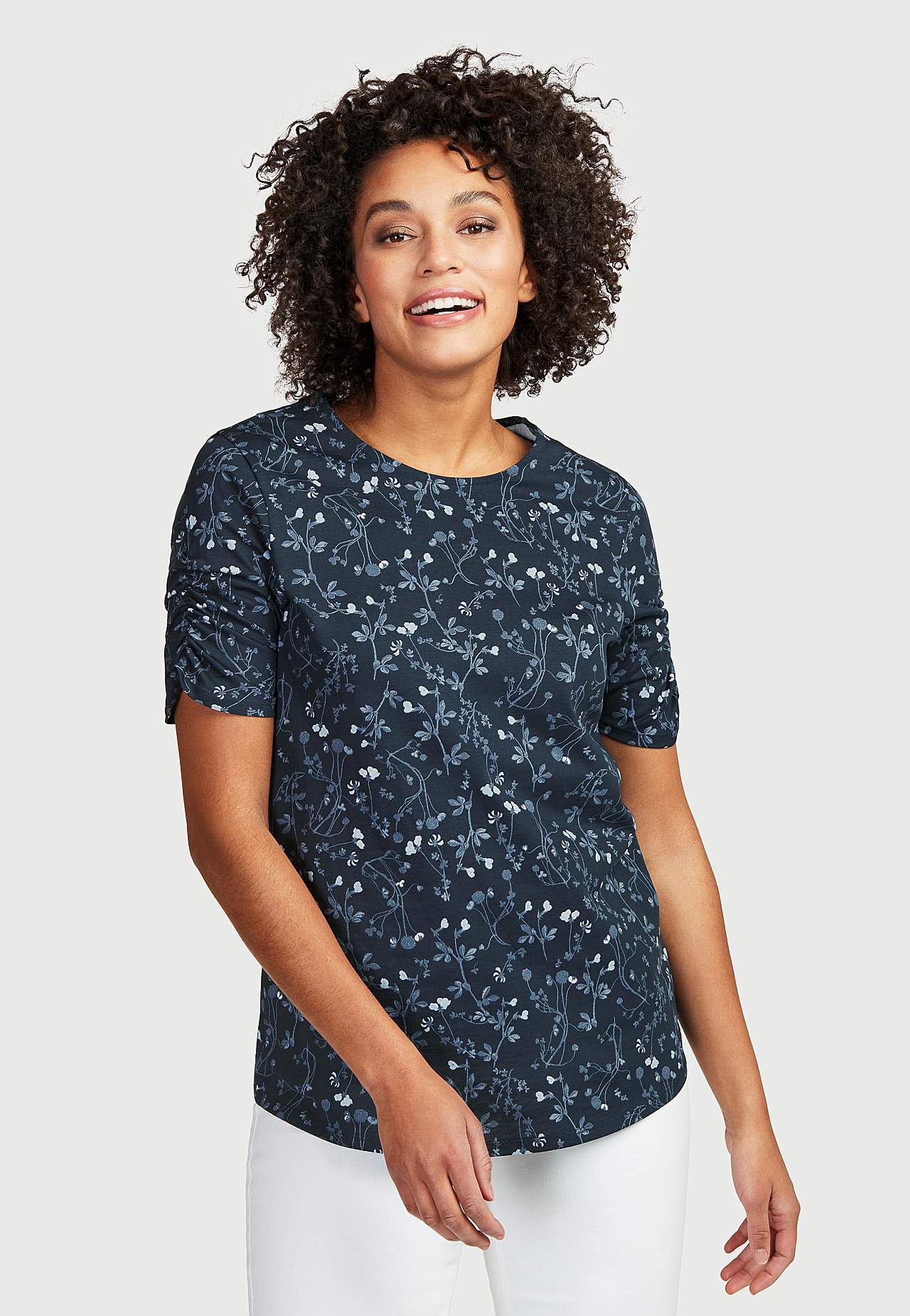 Jerseytop med rynkede ærmer Amelia 2-pack