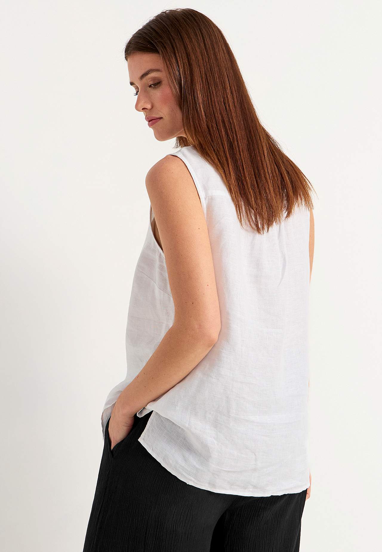 Hørbluse Premium med ærmeløst design