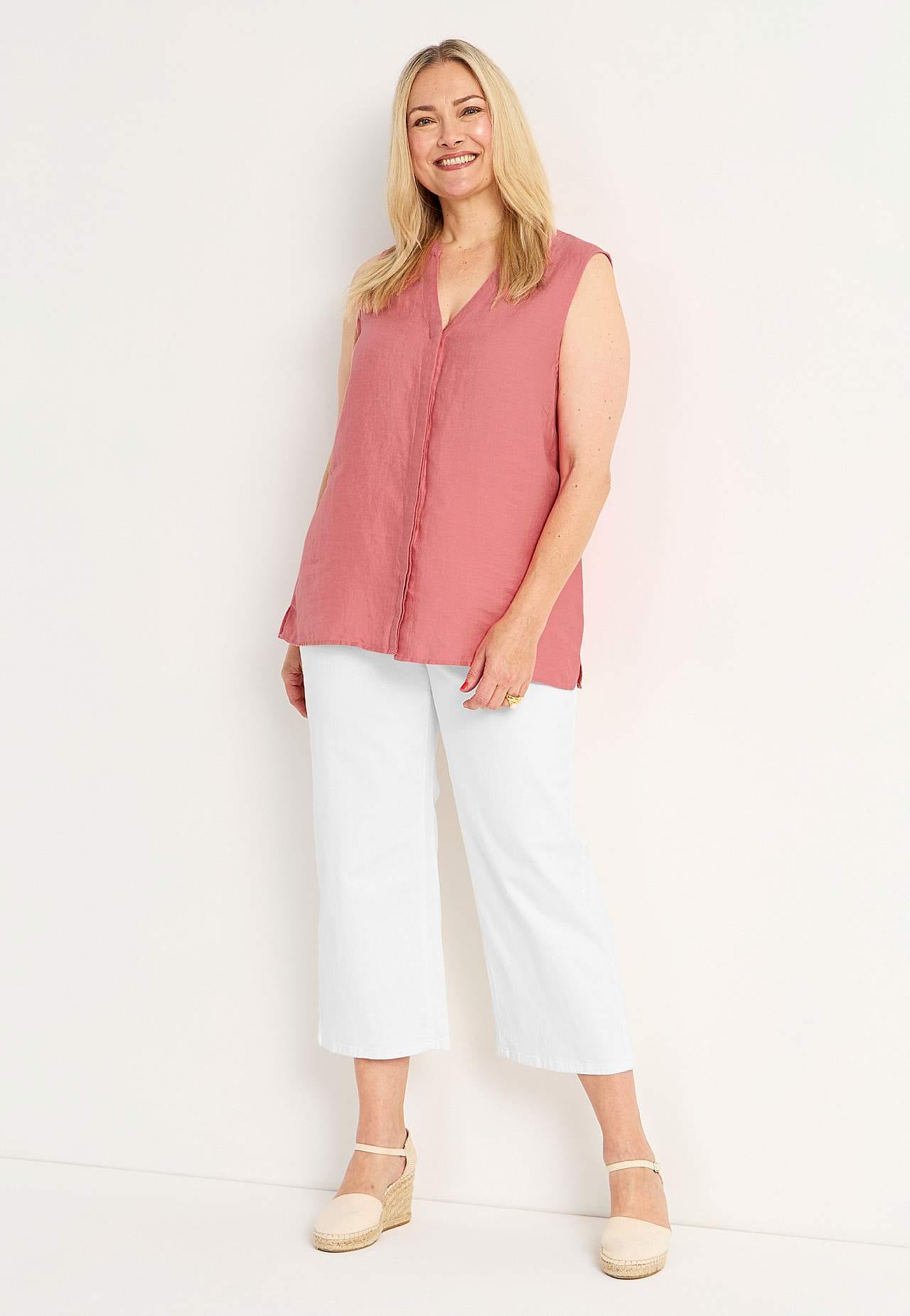 Hørbluse Premium med ærmeløst design