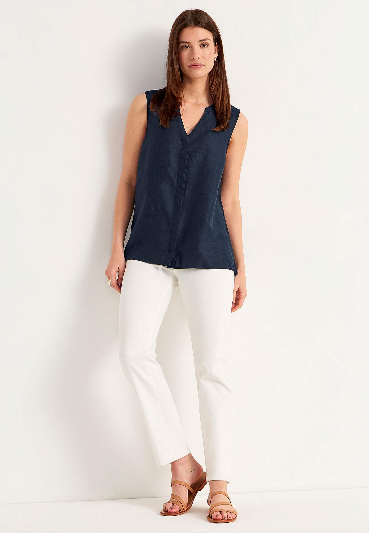 Hørbluse Premium med ærmeløst design