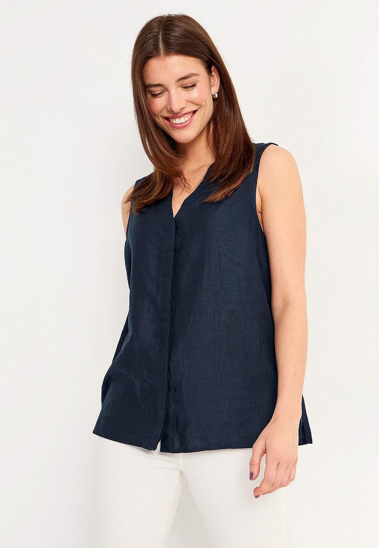 Hørbluse Premium med ærmeløst design