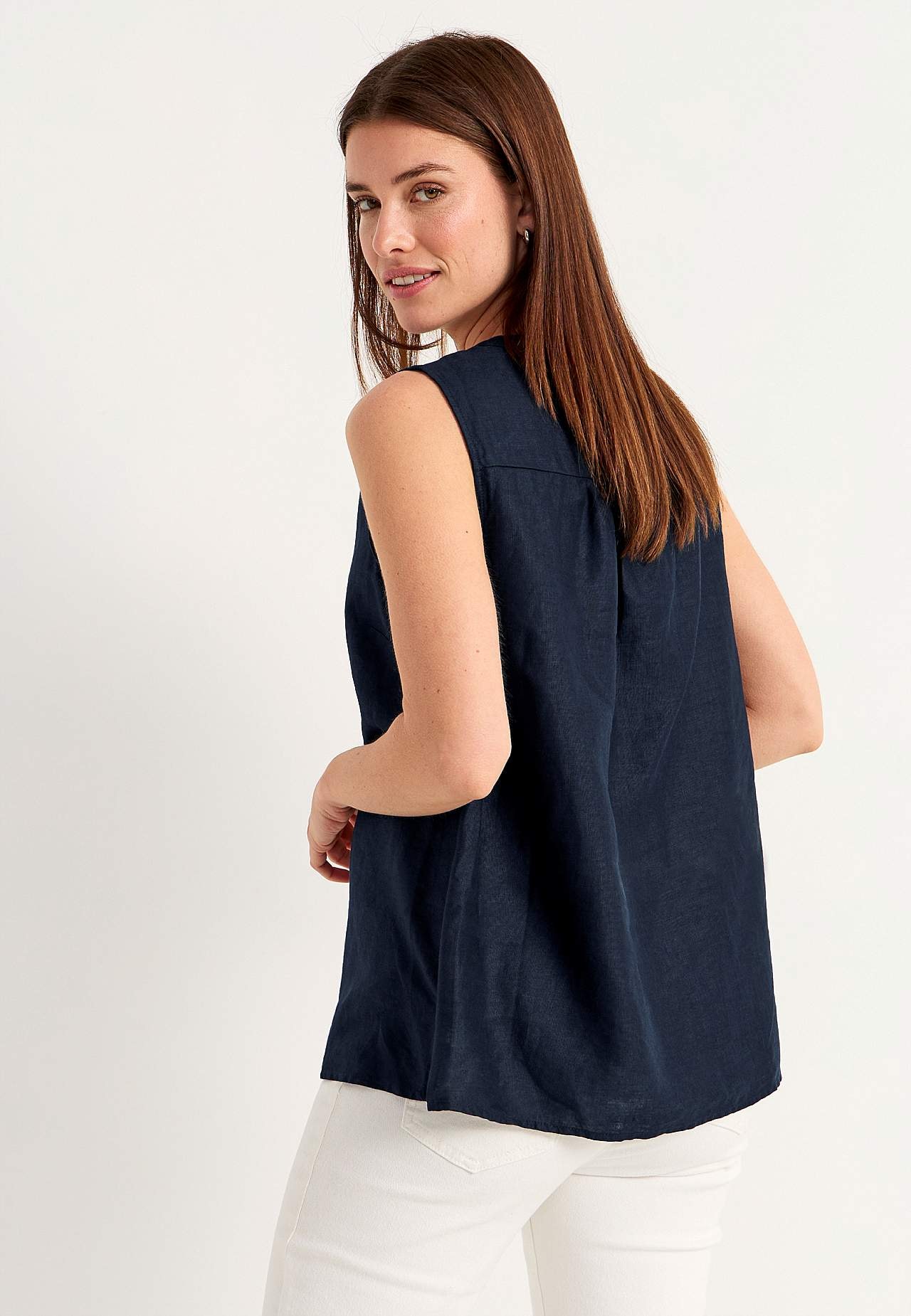 Hørbluse Premium med ærmeløst design