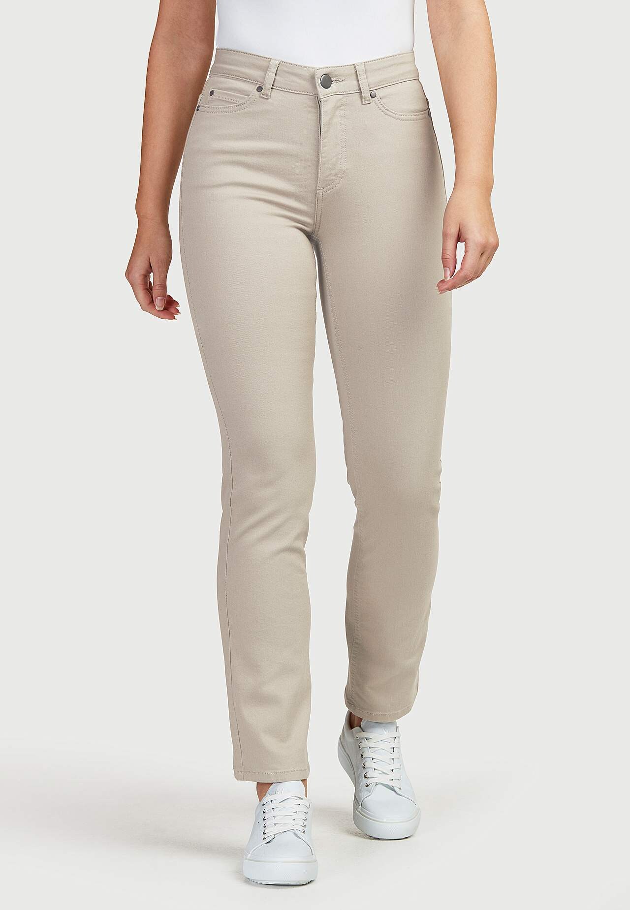 Lige jeans med design med fem lommer Linnea