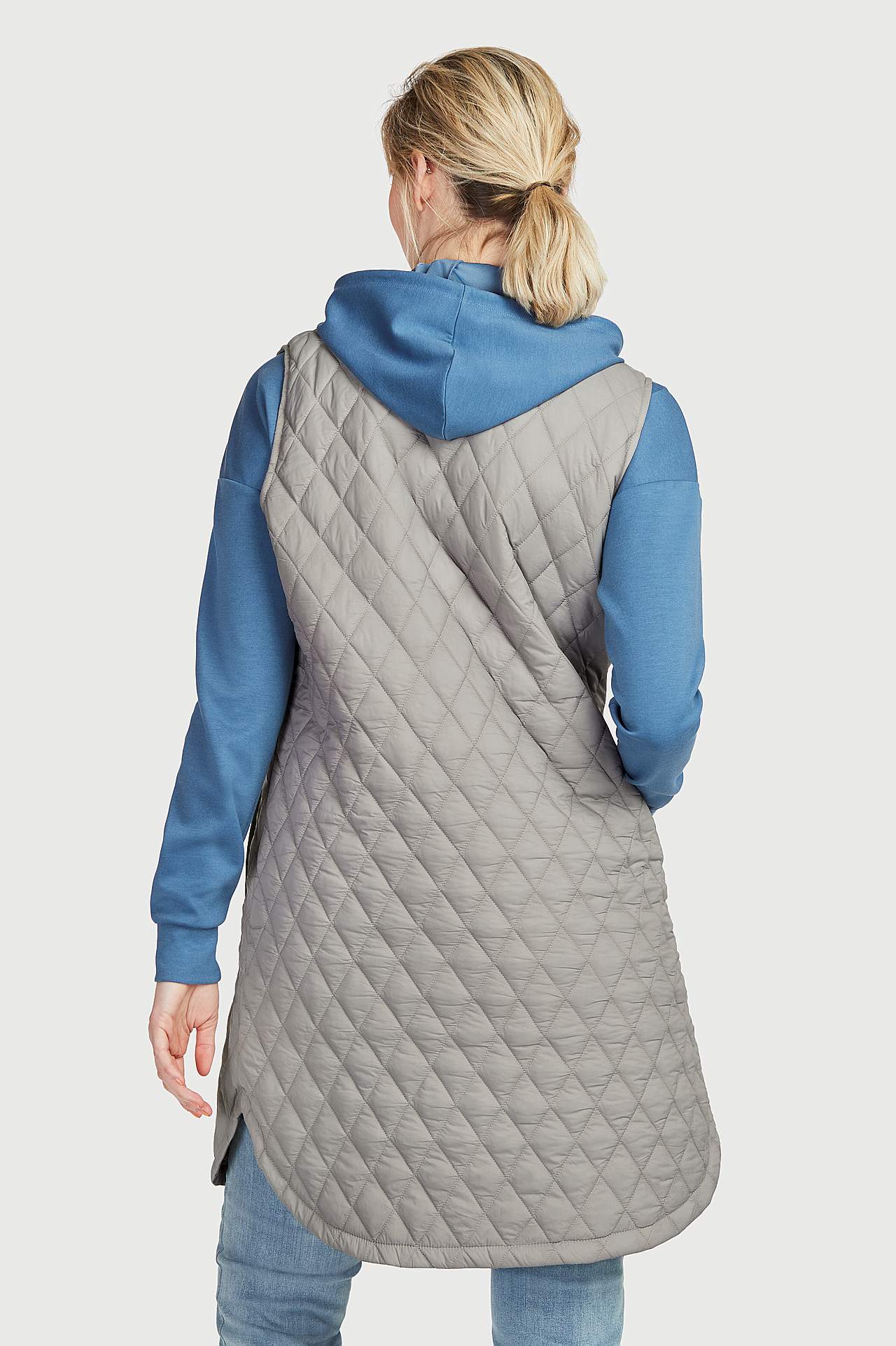 Quiltet, lang vest Lena