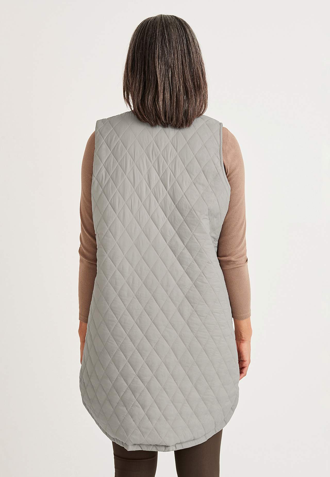 Quiltet, lang vest Lena