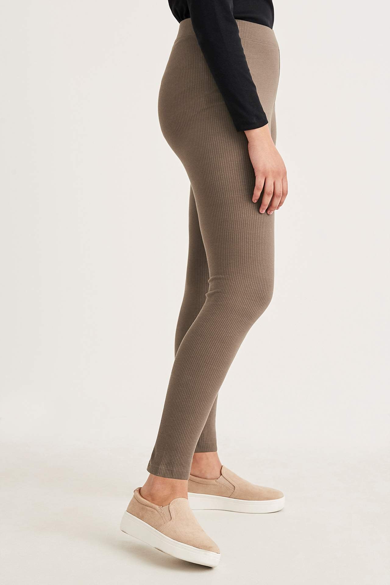Ribbede leggings