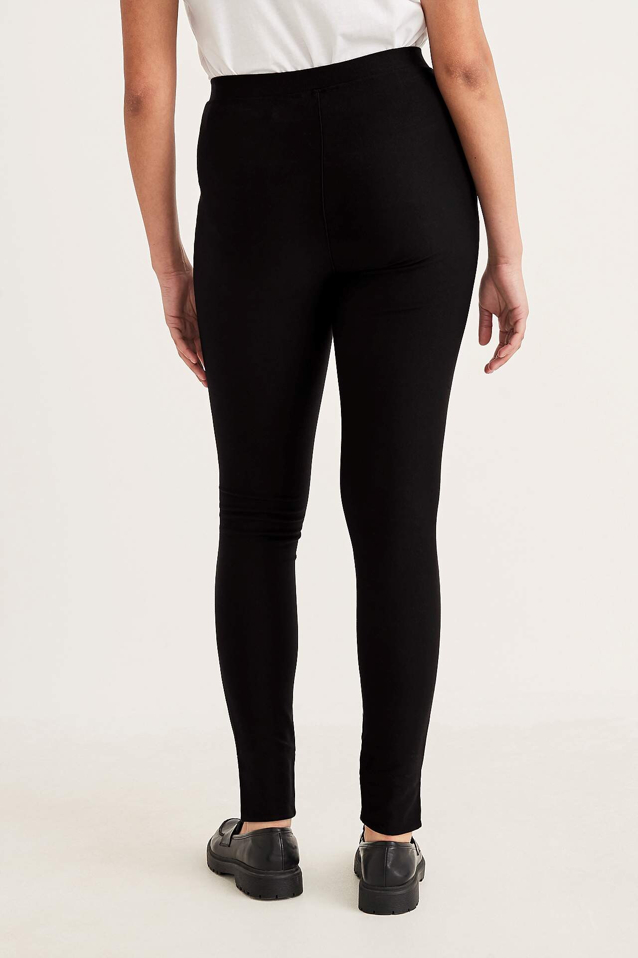 Leggings i jersey med stræktwill