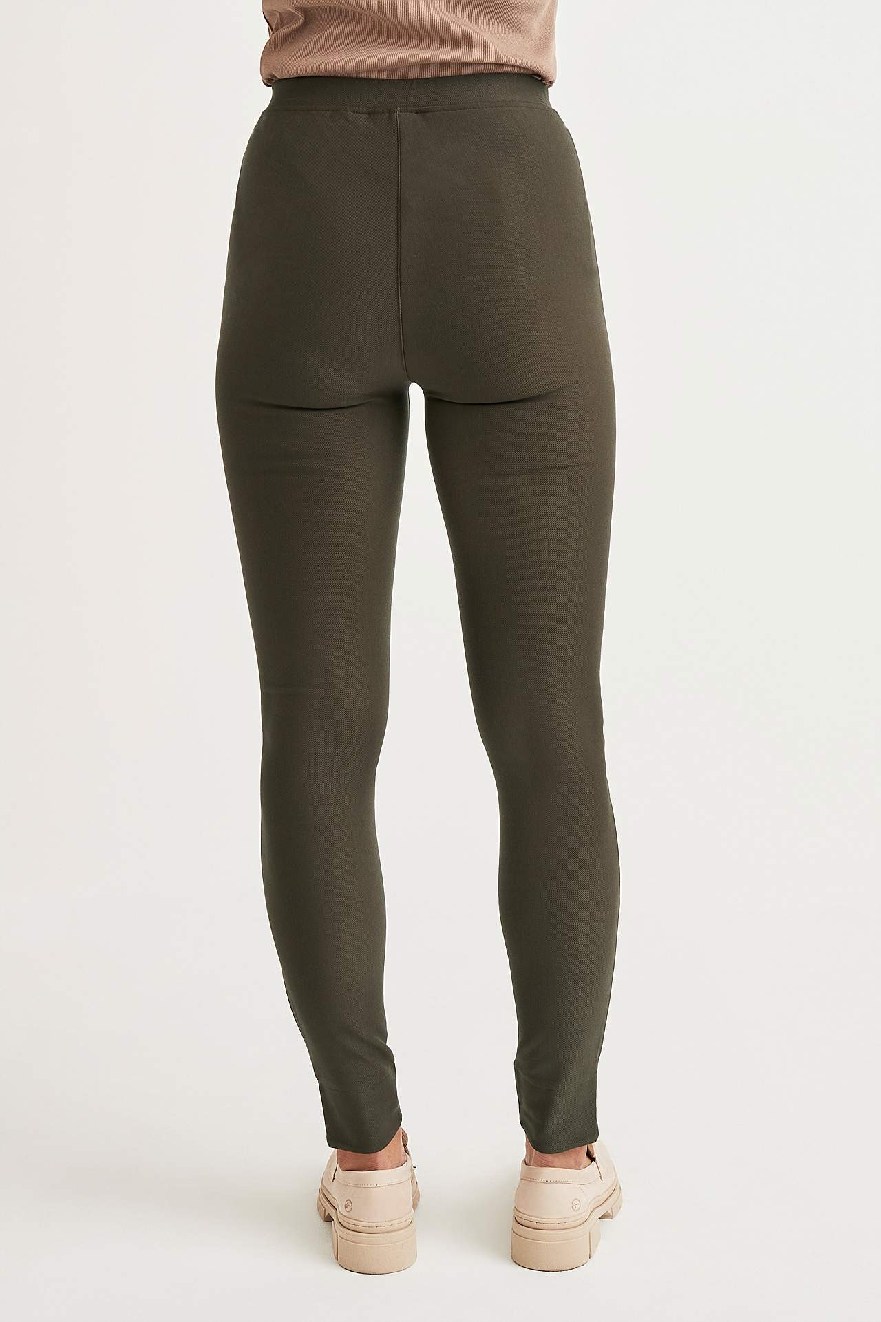 Leggings i jersey med stræktwill