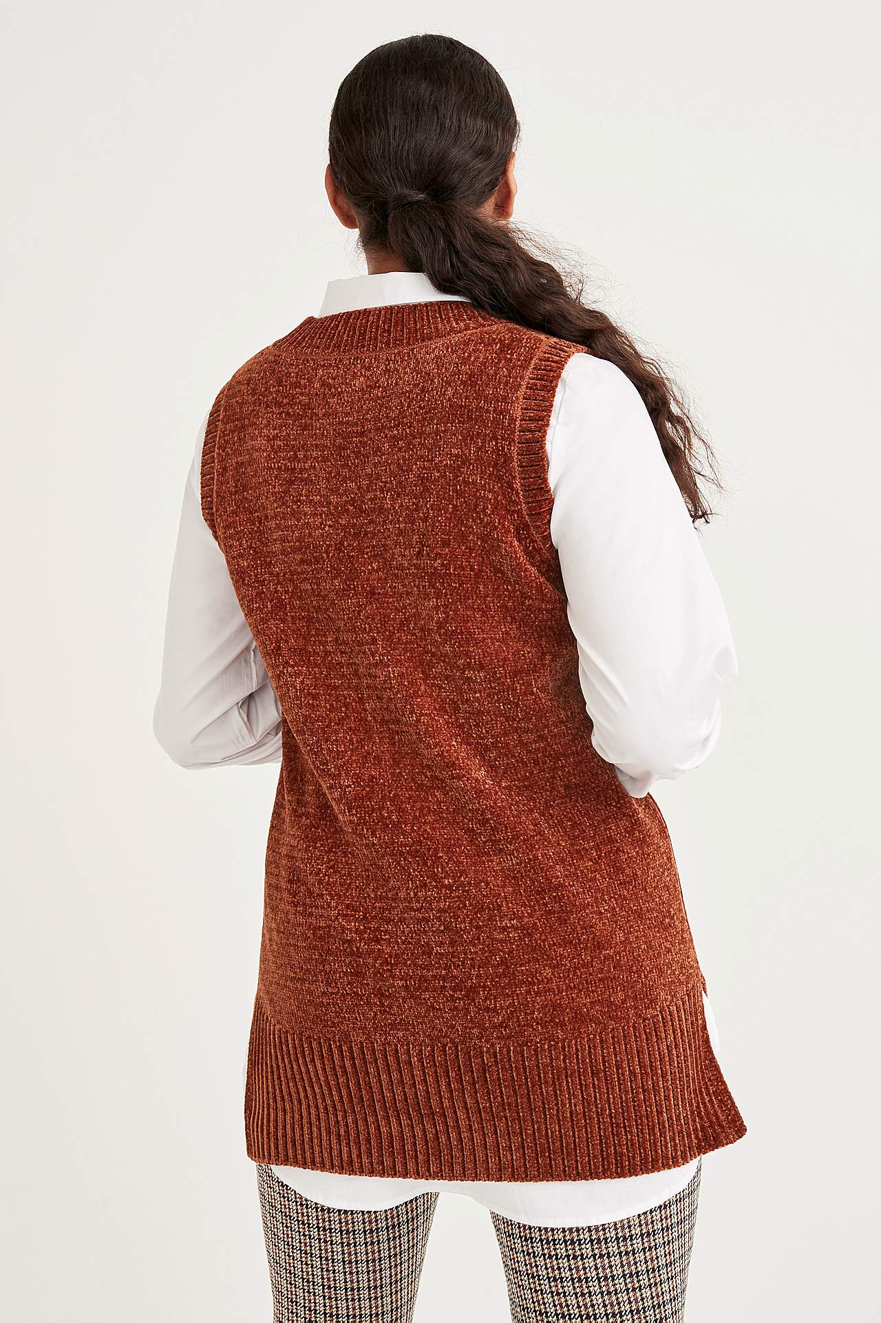 Blød vest i chenille