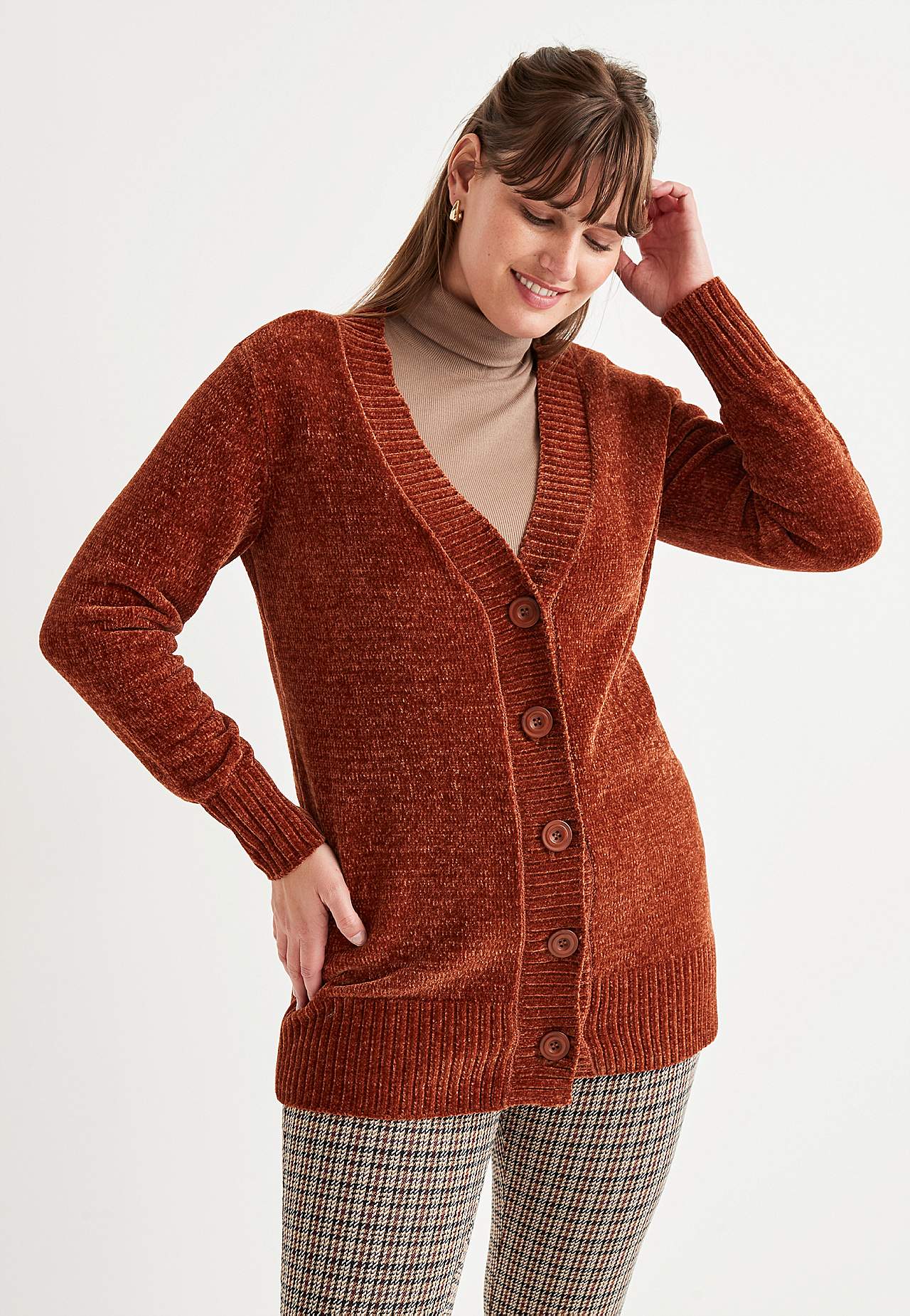 Cardigan i chenille Camilla