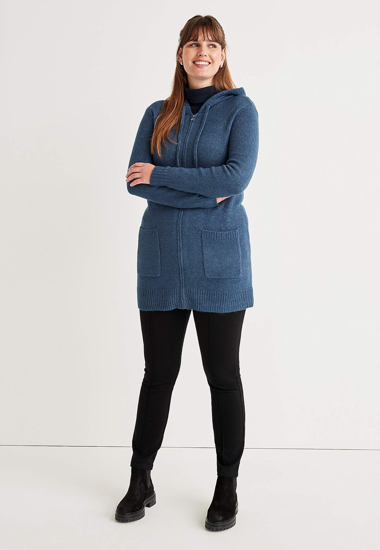 Blød cardigan med hætte Evelyn