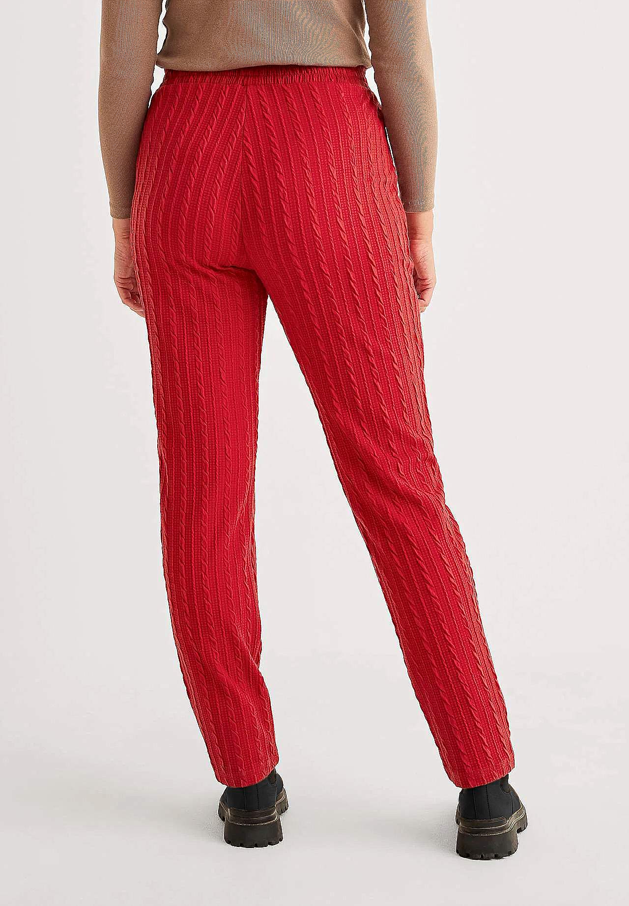 Strukturstrikkede jerseybukser