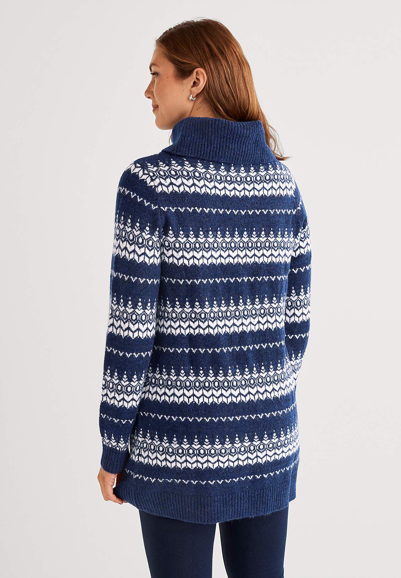 Jacquard-strikket tunika
