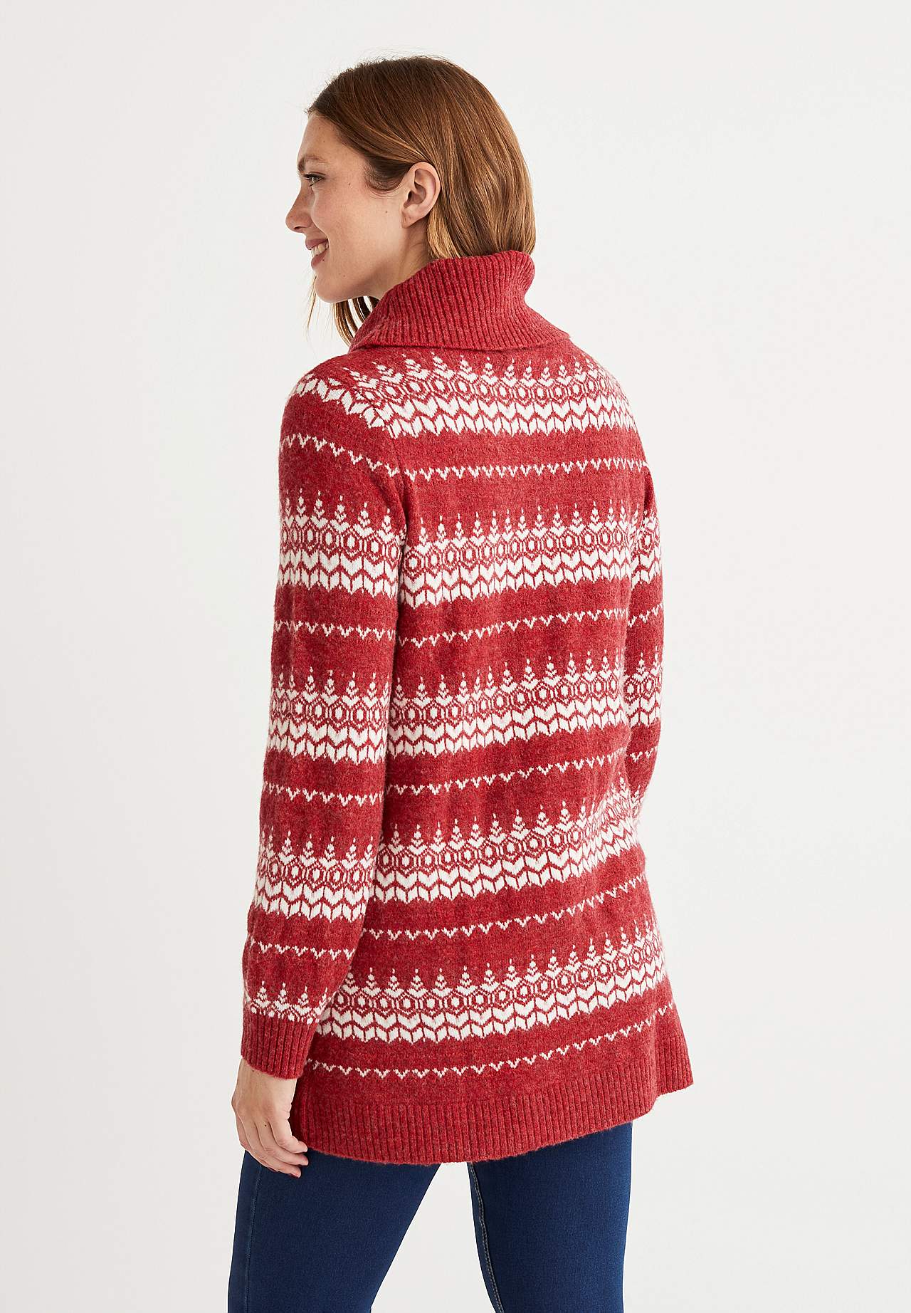 Jacquard-strikket tunika