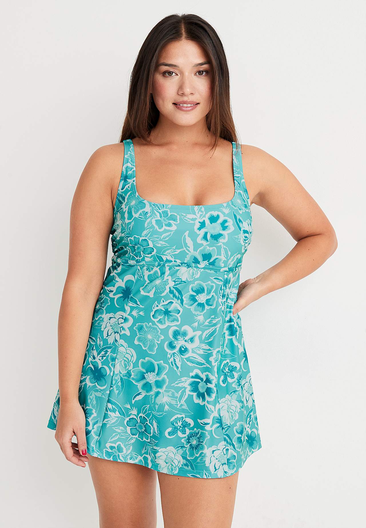 Mønstret badedragtskjole