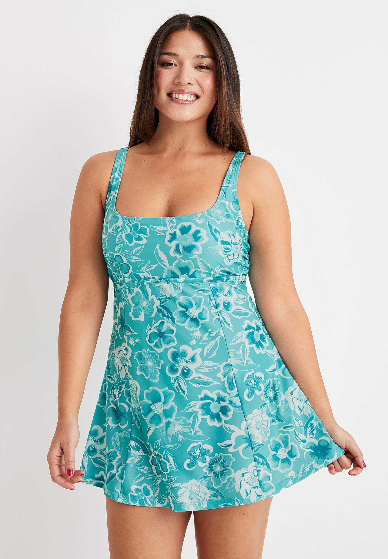 Mønstret badedragtskjole