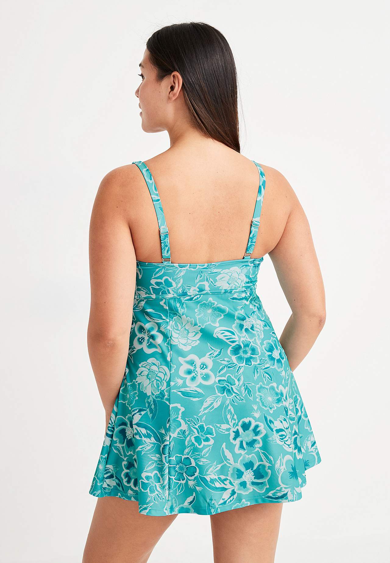 Mønstret badedragtskjole