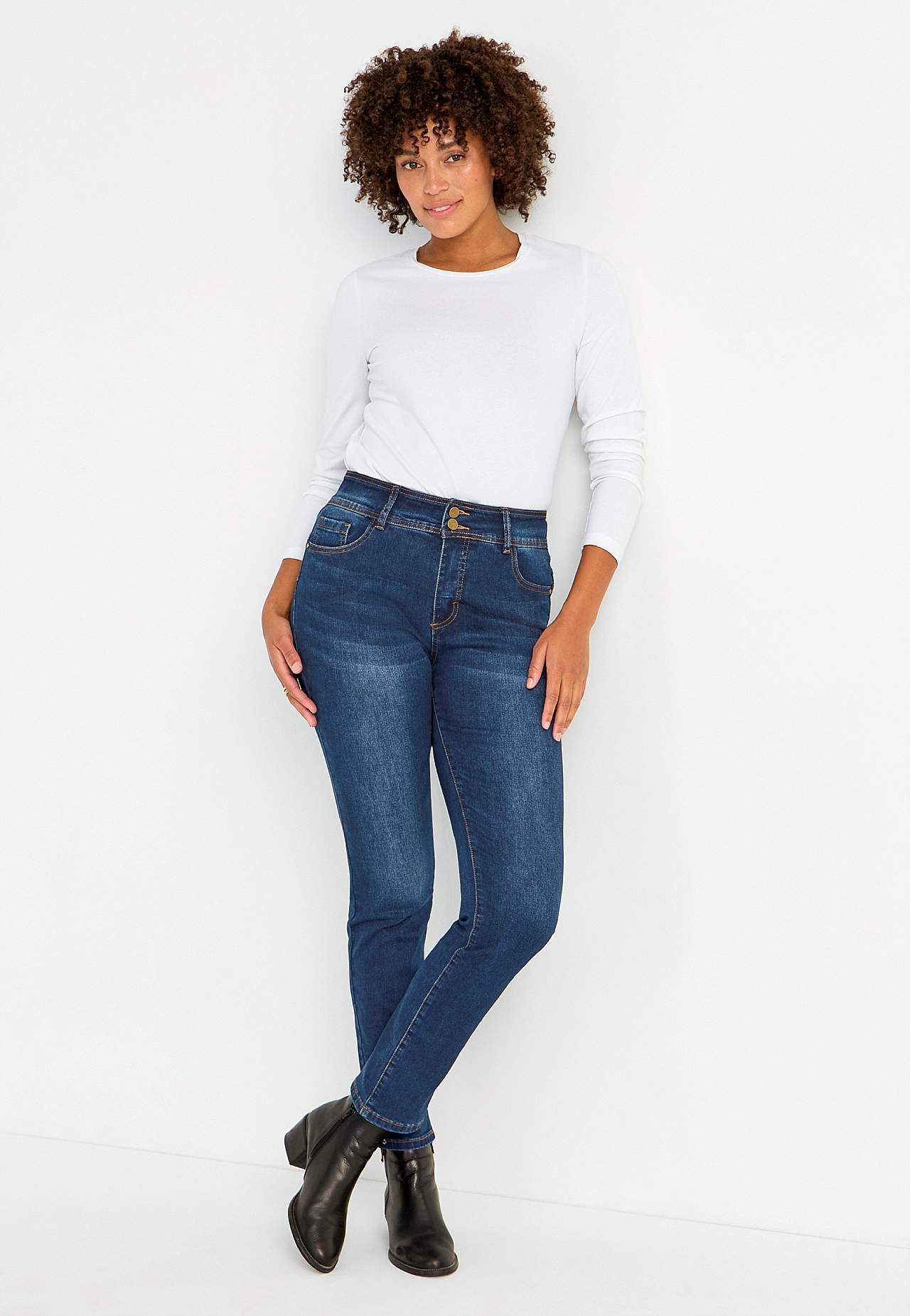 Shaping-jeans med stræk