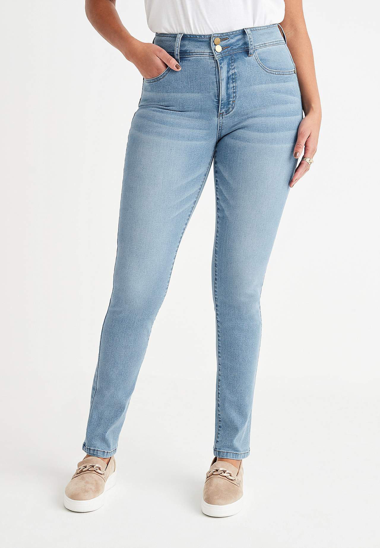 Shaping-jeans med stræk