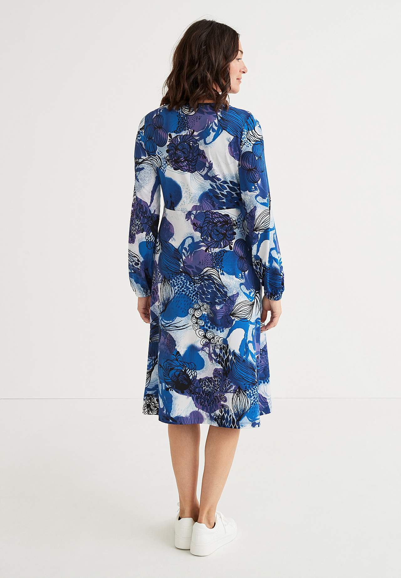 Mønstret jerseykjole