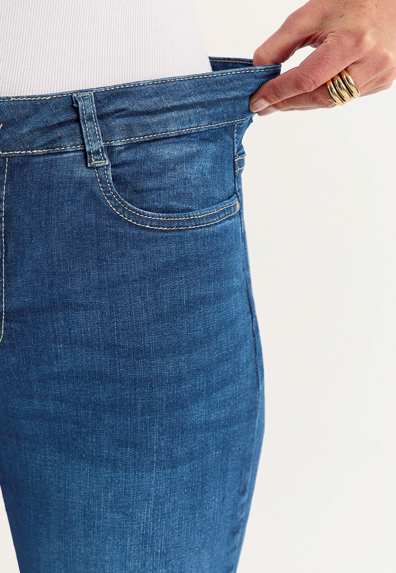 Stretchjeans med lige ben - tre længder Linnea