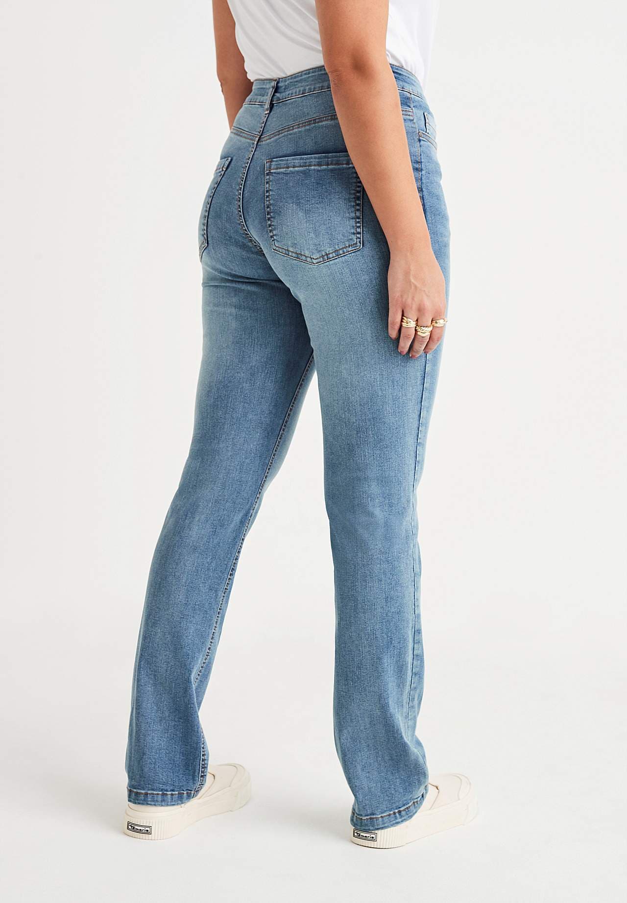 Stretchjeans med lige ben - tre længder