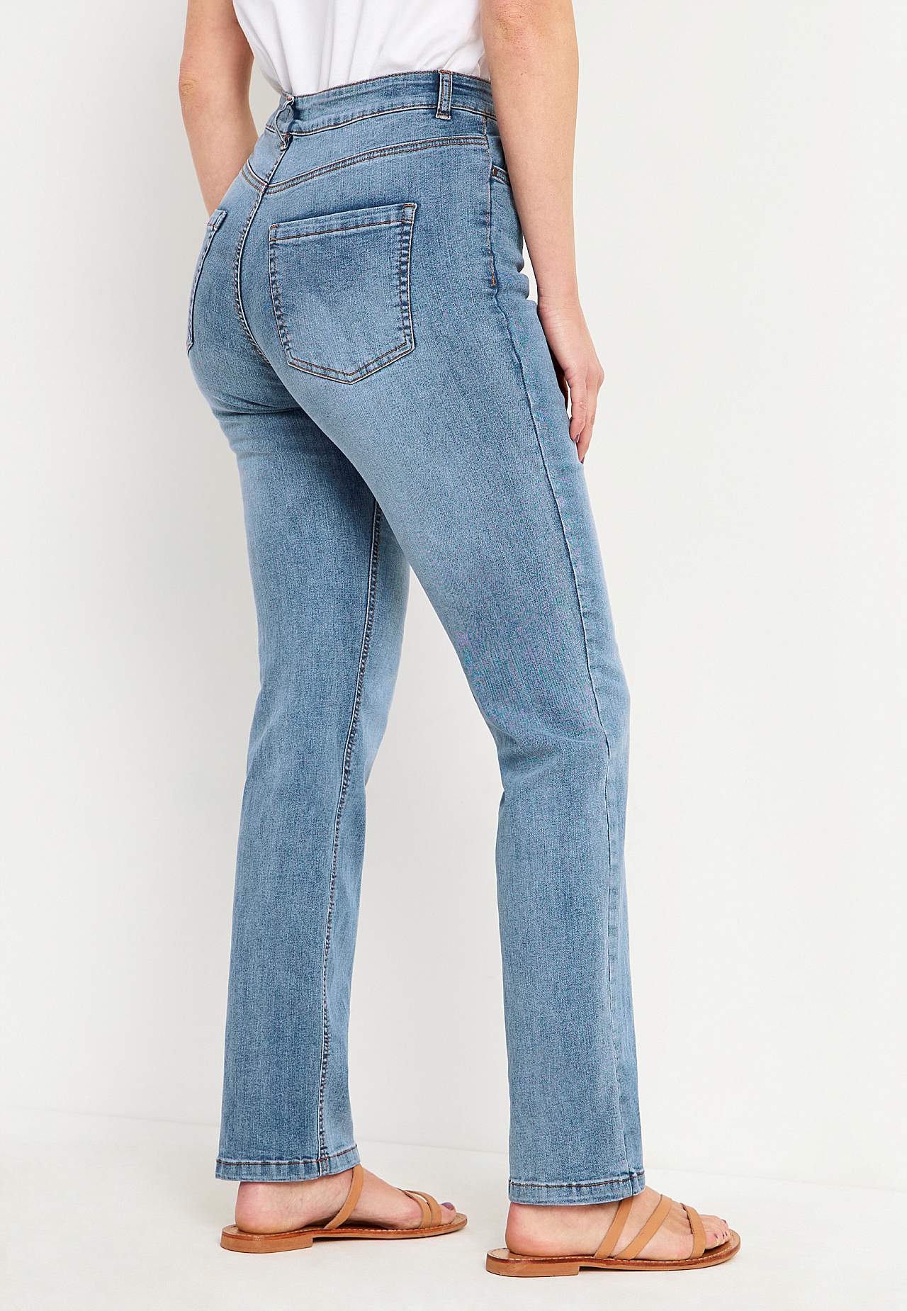 Stretchjeans med lige ben - tre længder