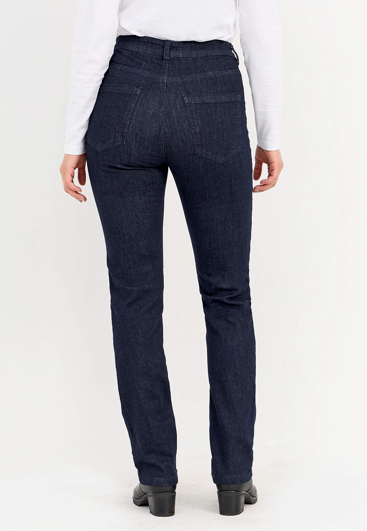 Stretchjeans med lige ben - tre længder