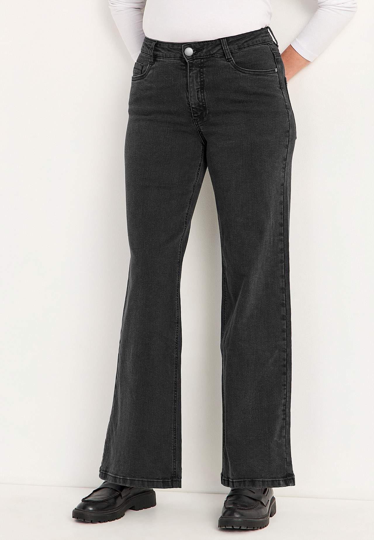 Brede jeans med høj talje