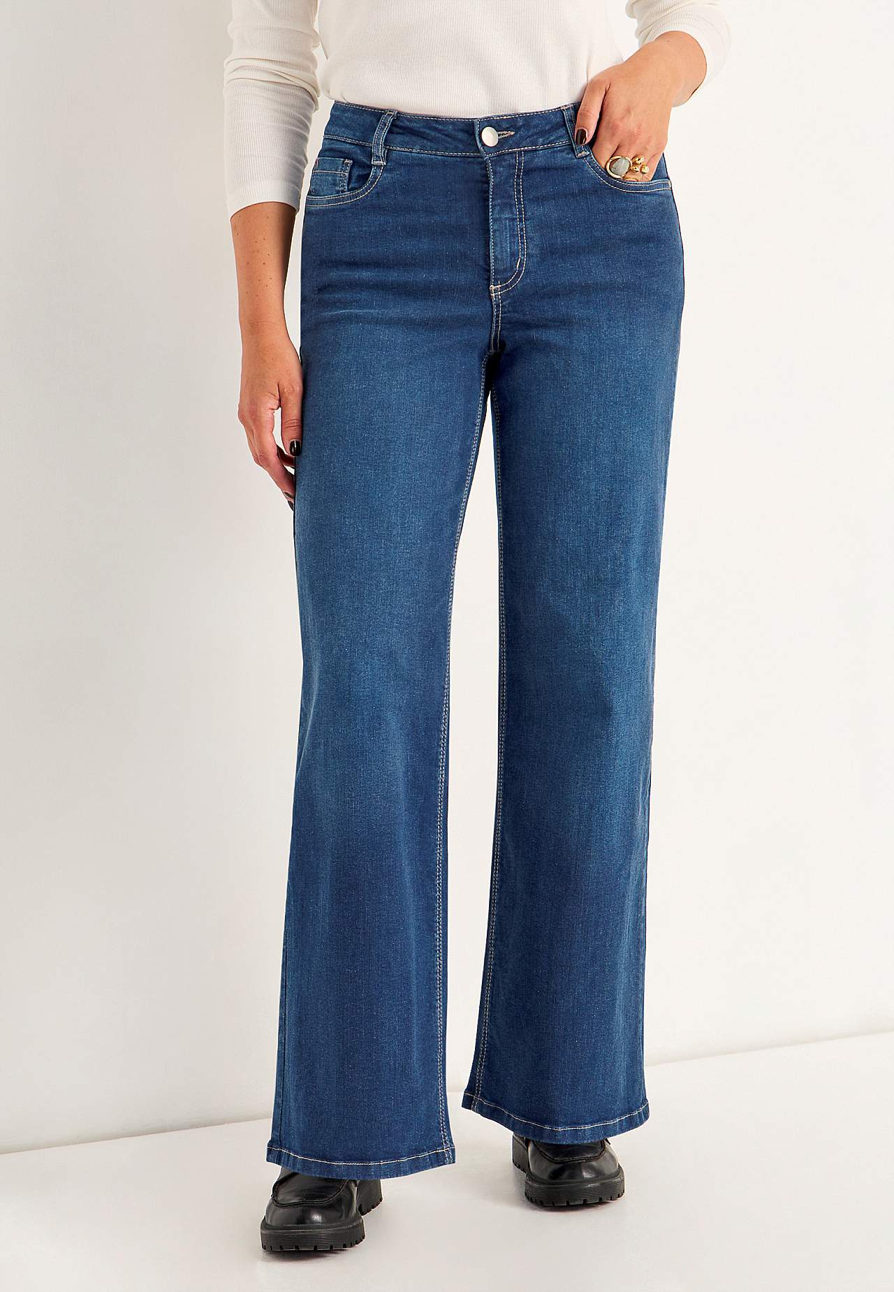 Brede jeans med høj talje Renata