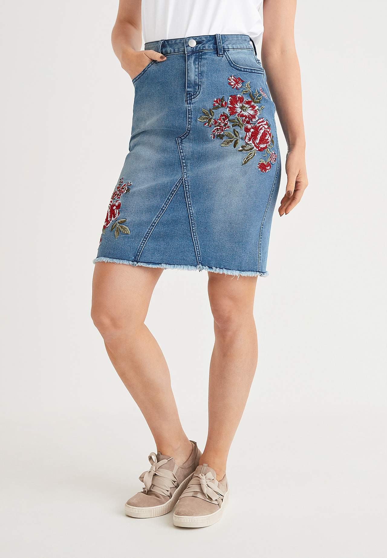 Cowboynederdel med broderier