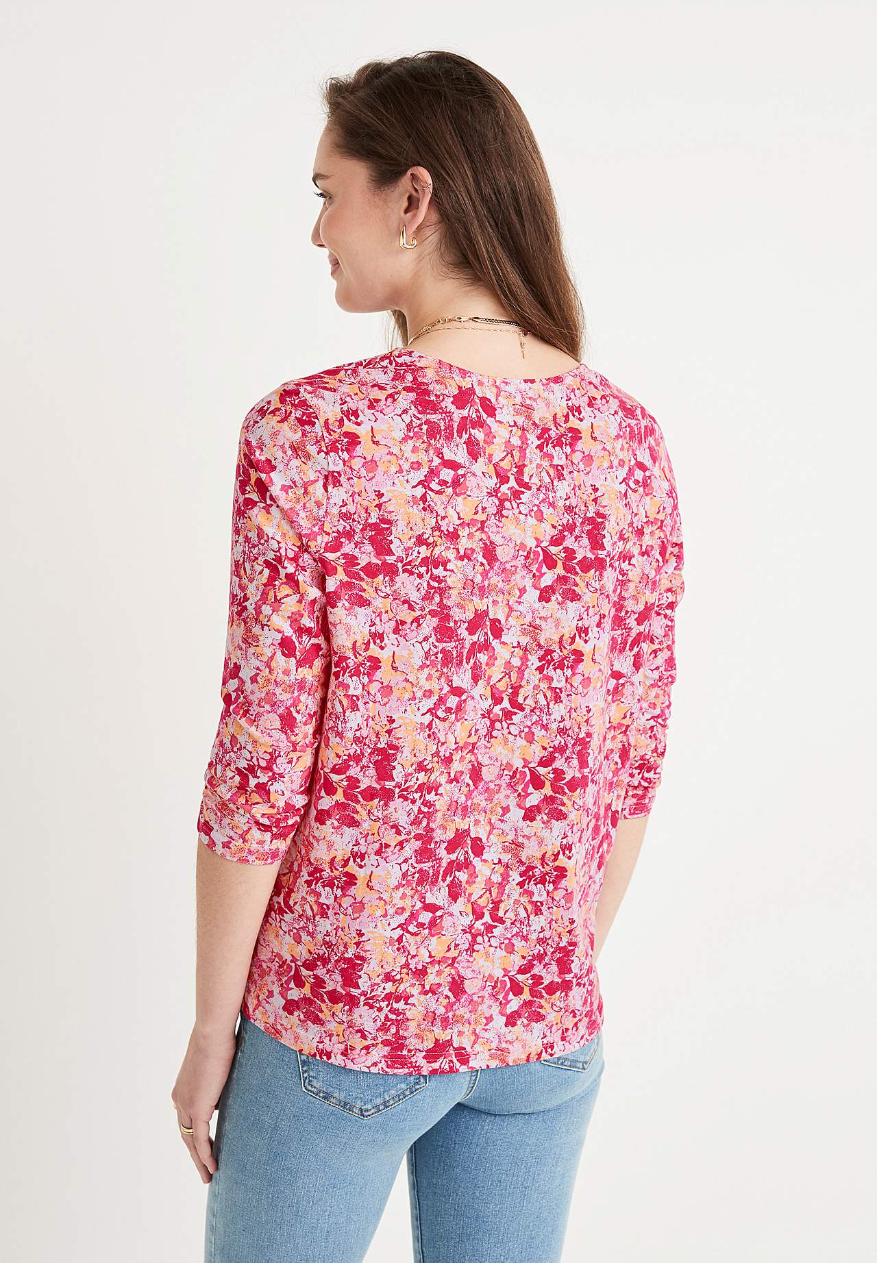 Blomstret jerseytop Agatha