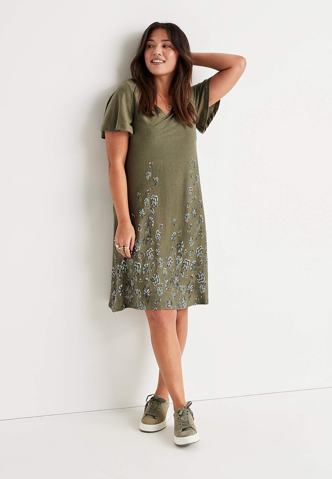 A-linjeformet jerseykjole