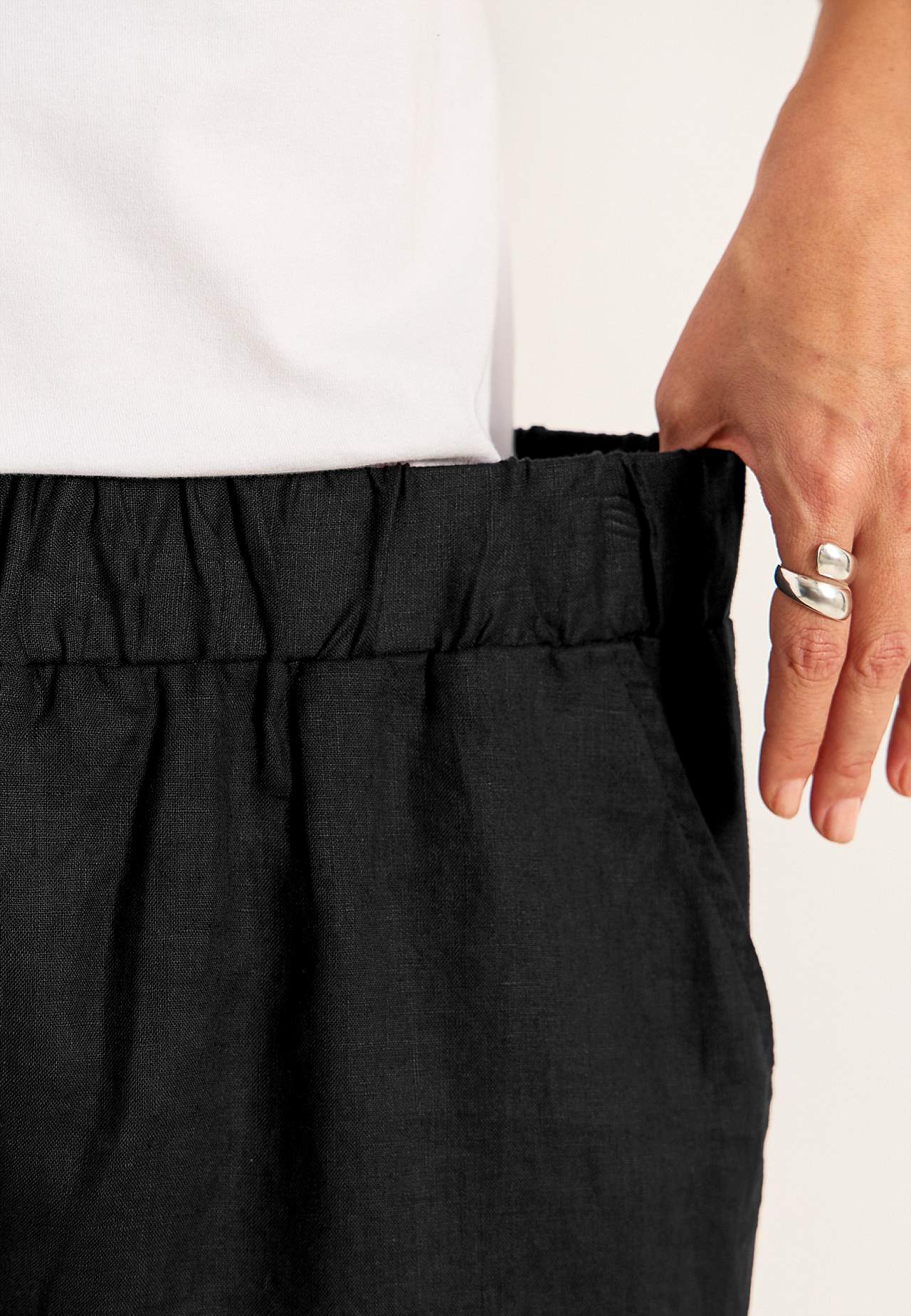 Hørshorts Premium med elastik ved taljen